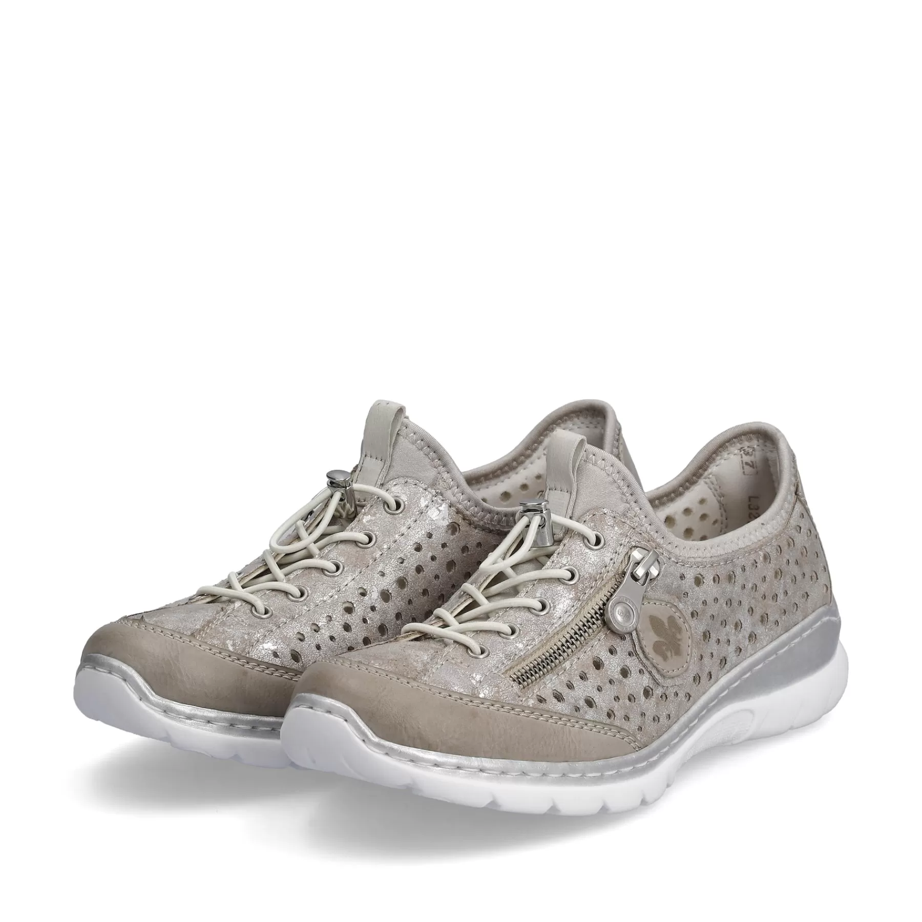 Discount Klapki Damskie Bezowo-Metaliczne Damski Niskie Buty I Kapcie