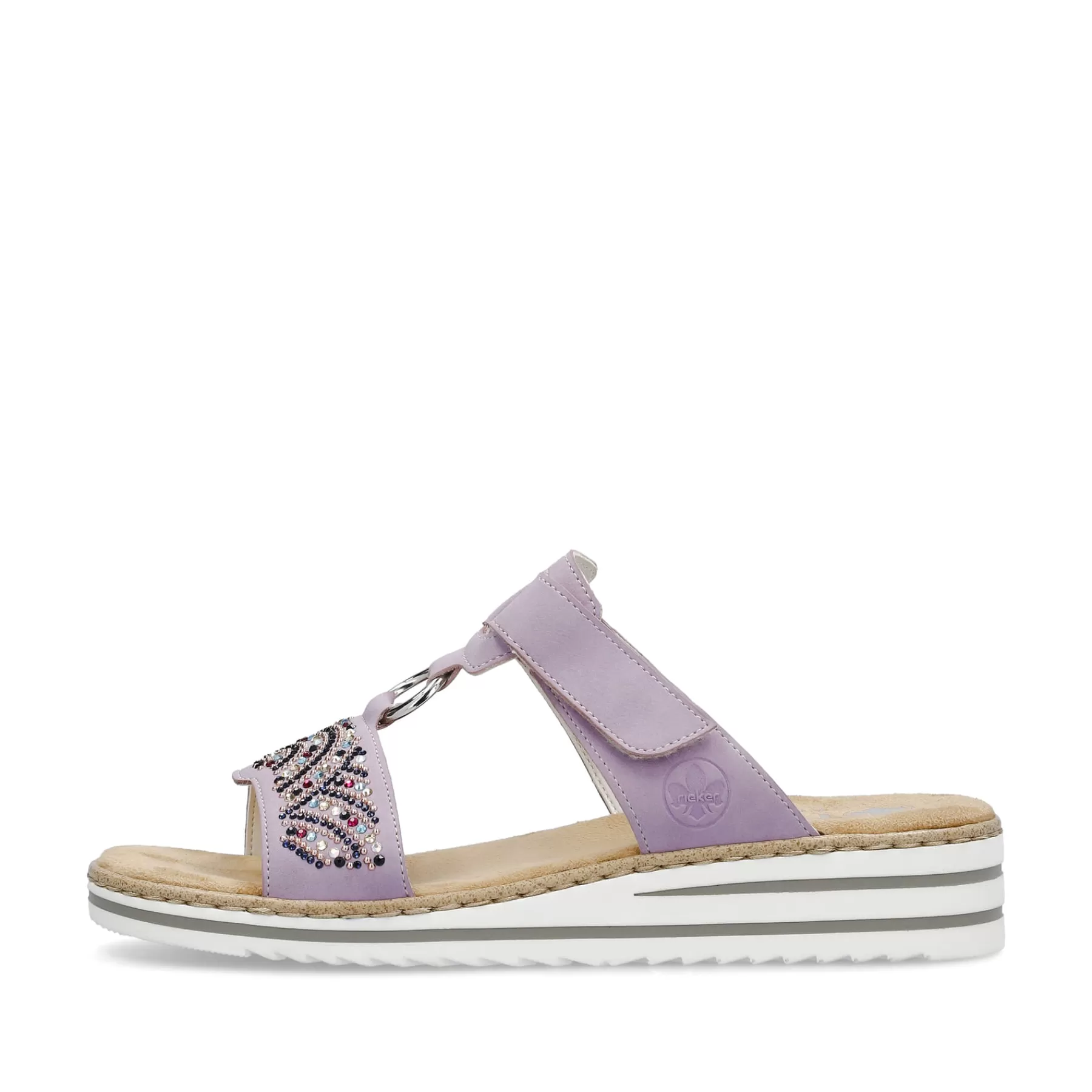 Best Sale Klapki Damskie W Liliowej Kolorystyce Damski Kolorowe Style