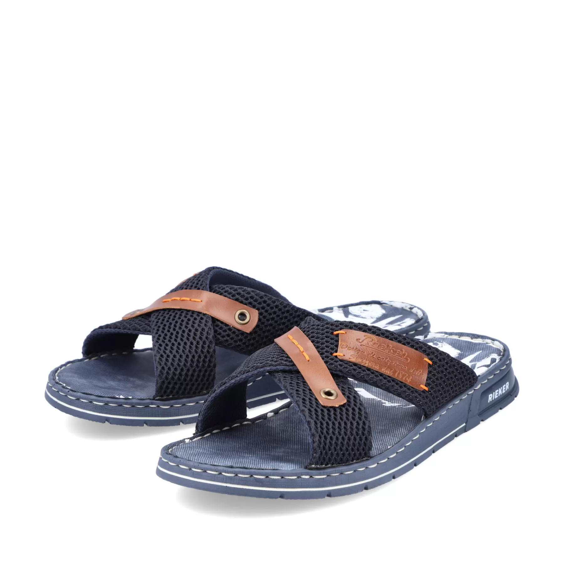 Best Sale Klapki Meskie Pacific Niebiesko-Brazowe Meskie Klapki I Kapcie