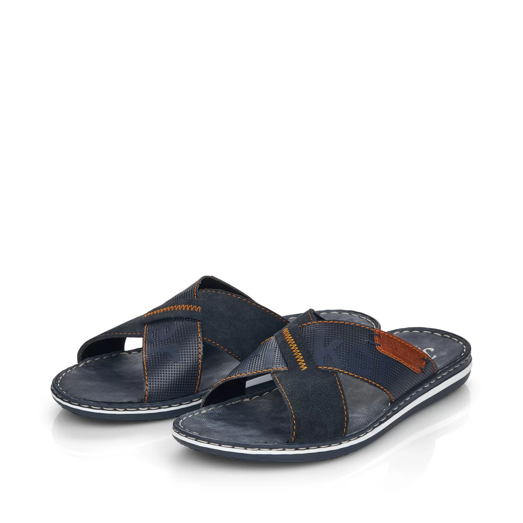 Discount Klapki Meskie W Kolorze Blekitno-Orzechowego Brazu Meskie Buty Na Lato
