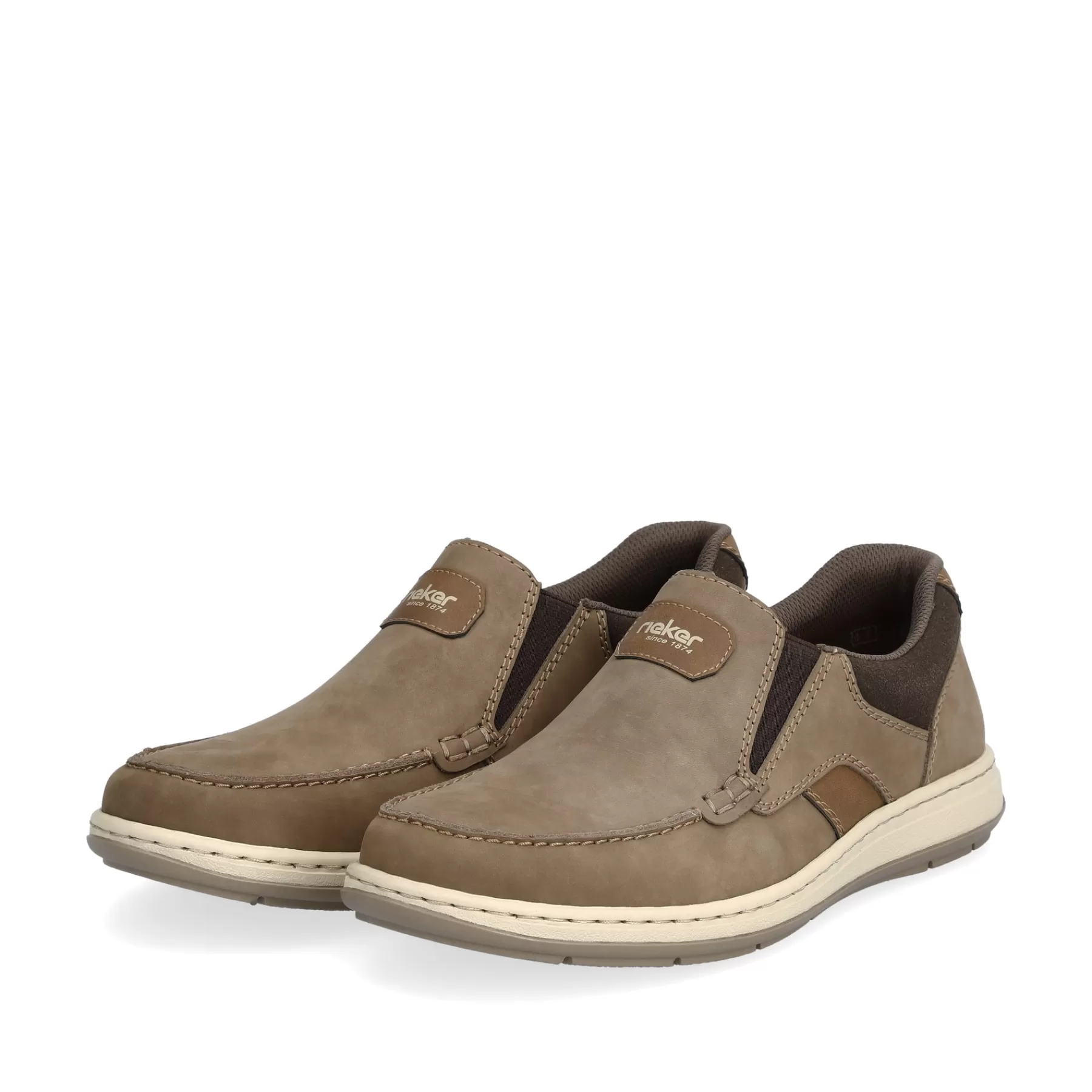 Clearance Klapki Meskie W Kolorze Brazowo-Bezowym Meskie Niskie Buty I Kapcie