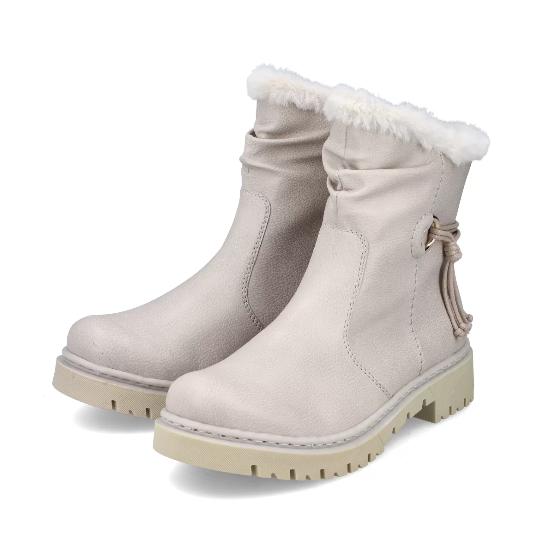 Clearance Krotkie Botki Damskie W Kolorze Jasnego Bezu Damski Botki I Botki