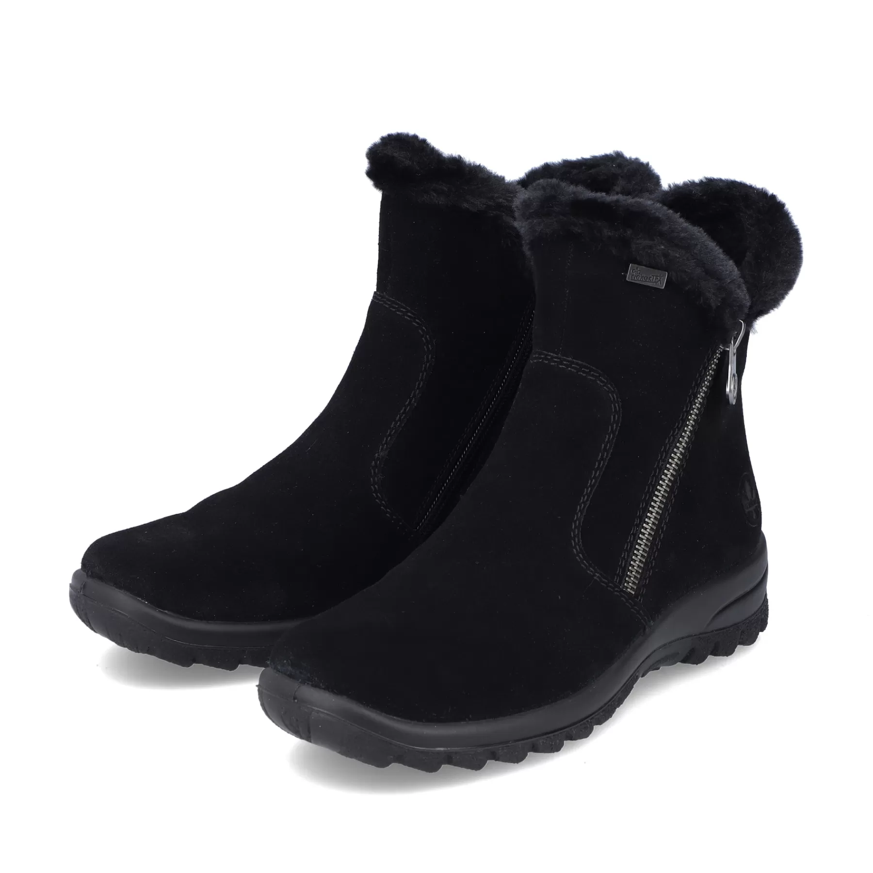 Fashion Krotkie Botki Damskie W Kolorze Kruczoczarnym Damski Botki I Botki