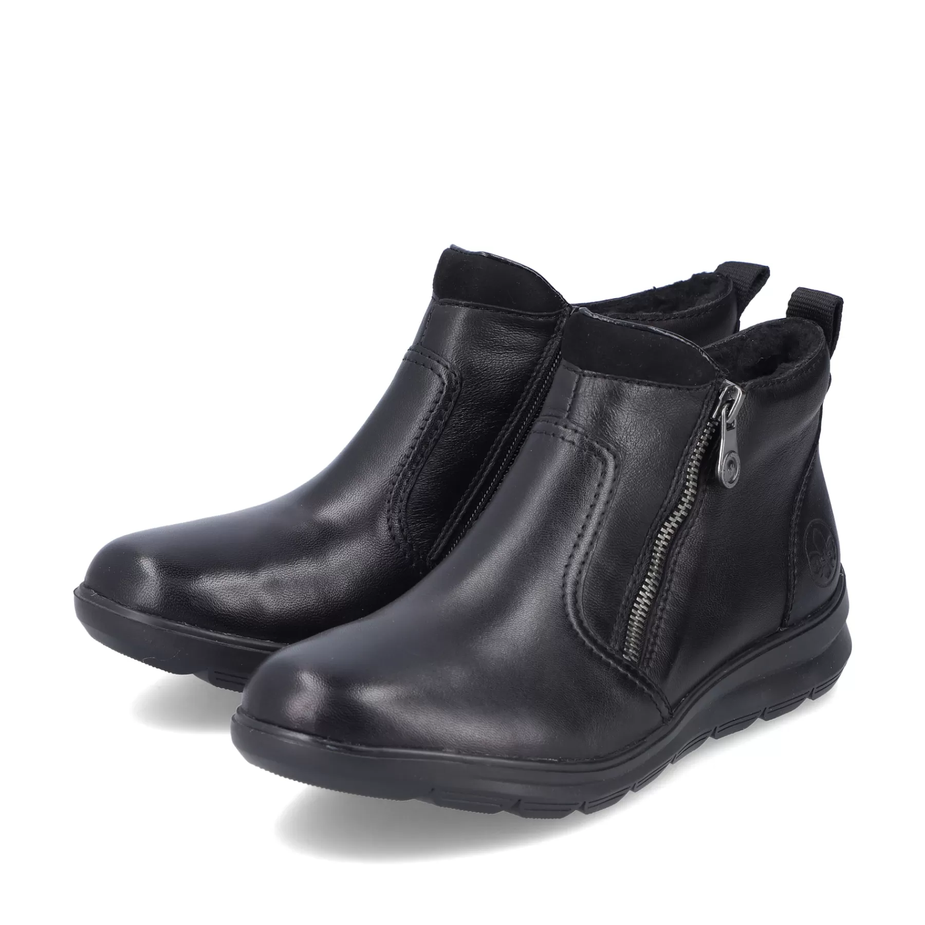 Discount Krotkie Botki Damskie W Kolorze Kruczoczarnym Damski Botki I Botki