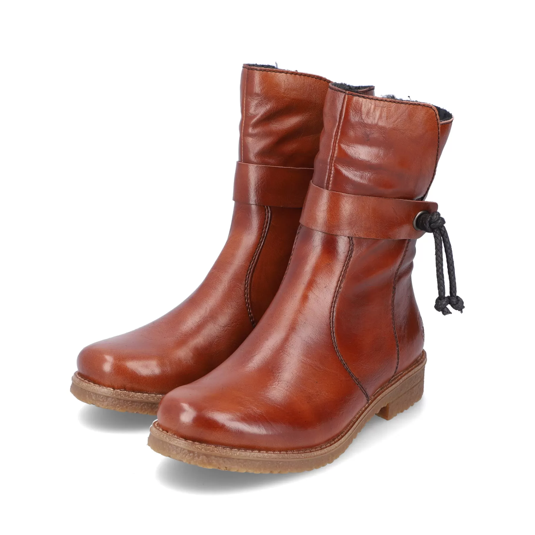 New Krotkie Botki Damskie W Kolorze Lisiego Brazu Damski Botki I Botki