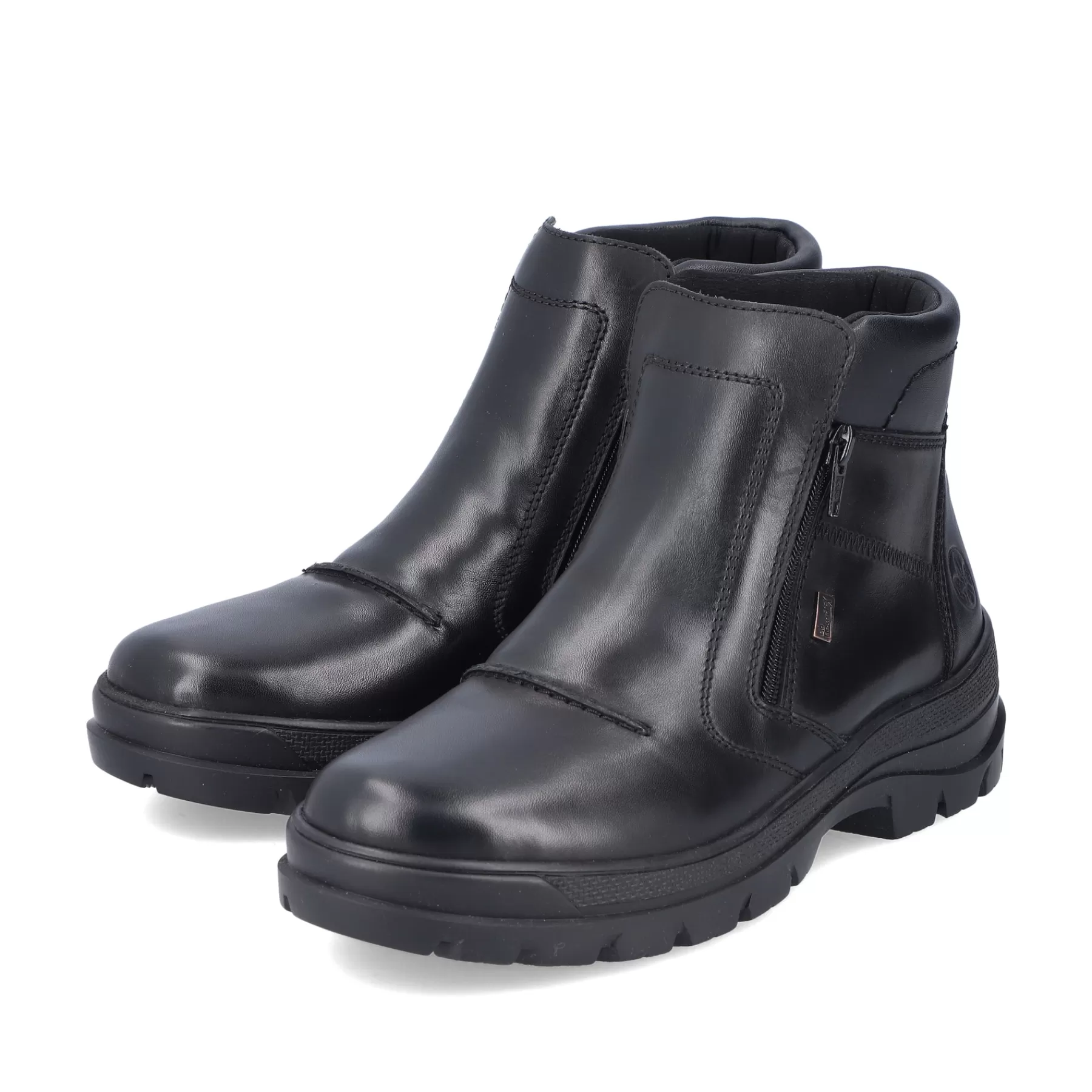 Fashion Krotkie Botki Meskie W Kolorze Grafitowo-Czarnym Meskie Buty