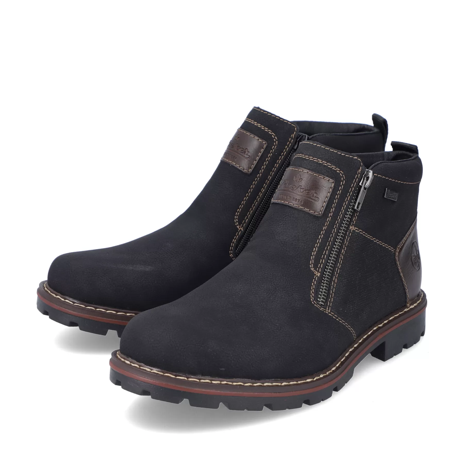 Flash Sale Krotkie Botki Meskie W Kolorze Grafitowo-Czarnym Meskie Buty