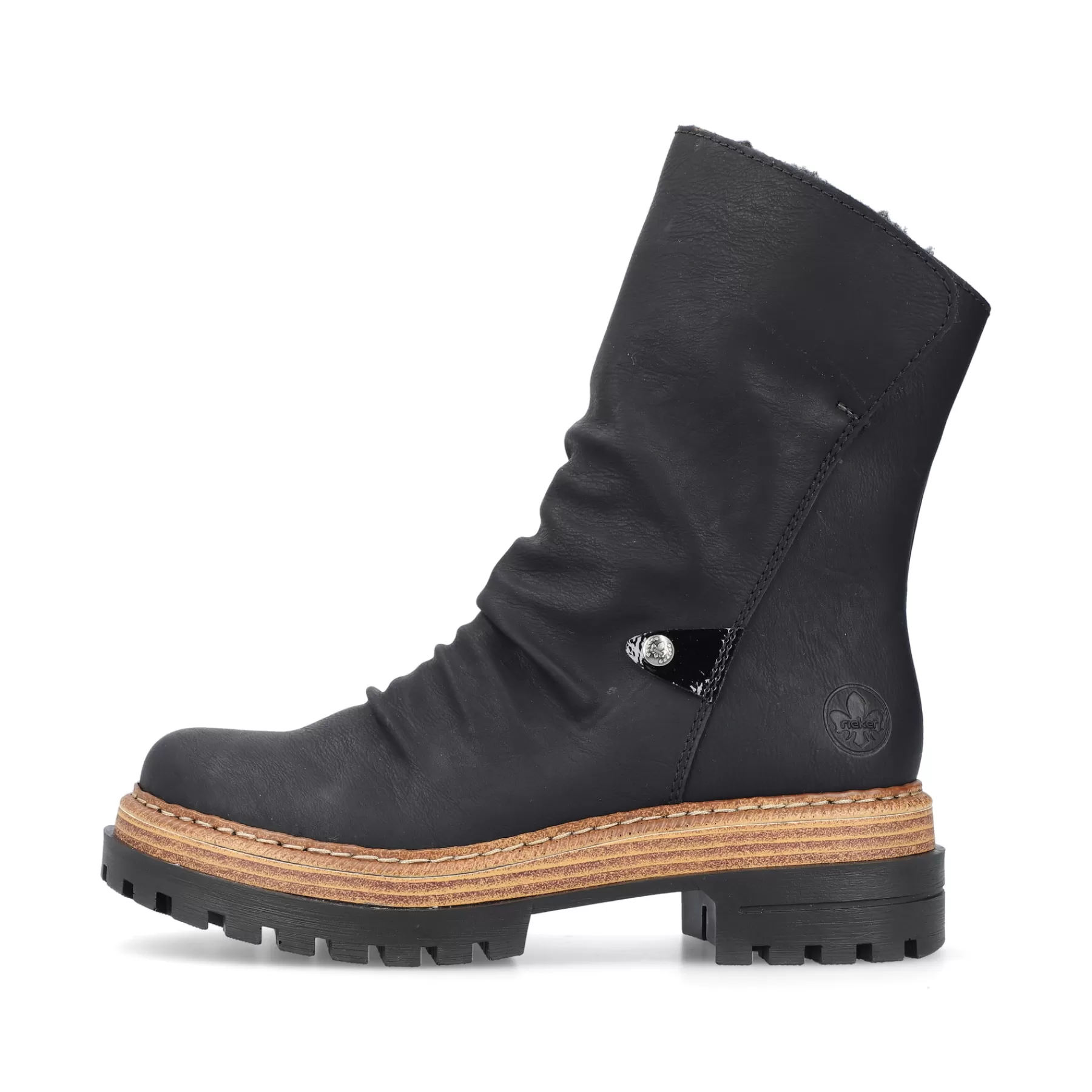 Fashion Krotkie Buty Damskie , Asfaltowe, Czarne Damski Botki I Botki