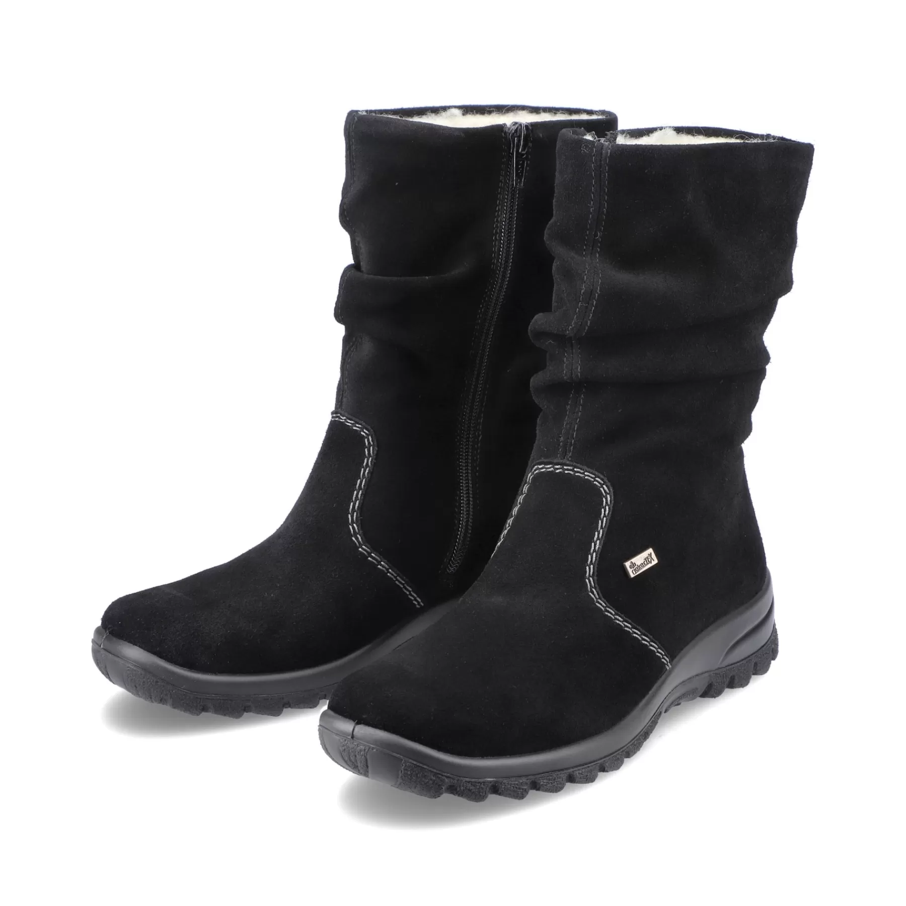 Clearance Krotkie Buty Damskie W Kolorze Ciemnej Czerni Damski Botki I Botki
