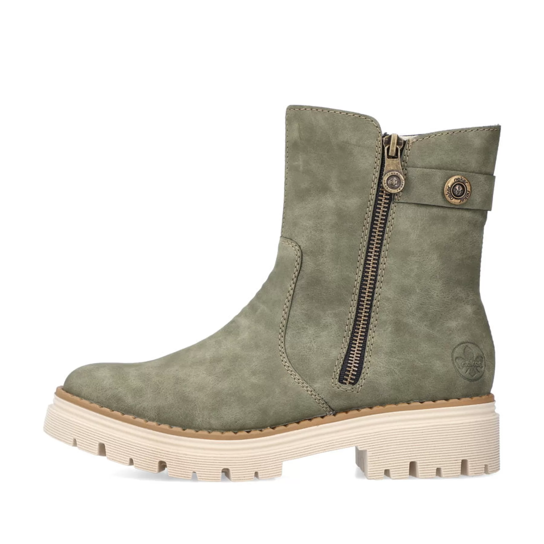 Store Krotkie Buty Damskie W Kolorze Zielonym Damski Botki I Botki