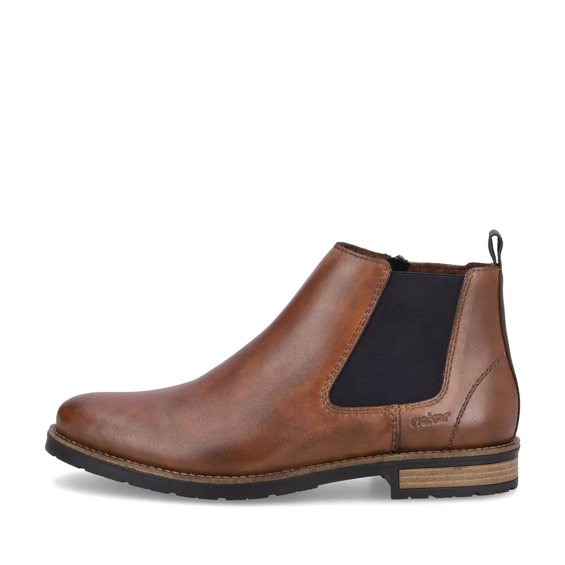 Discount Meskie Buty Chelsea W Kolorze Orzechowo-Brazowo-Czarnym Meskie Buty