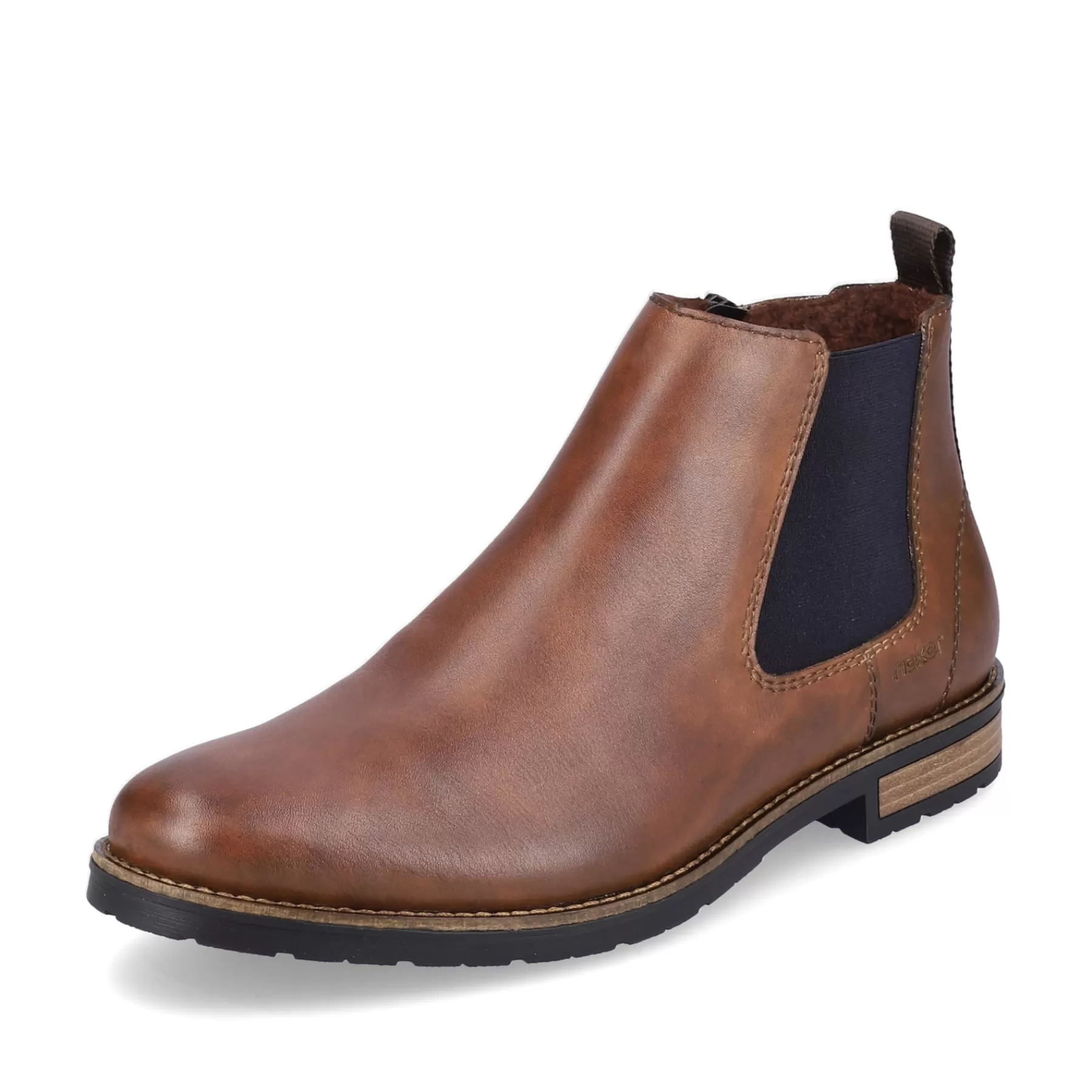 Discount Meskie Buty Chelsea W Kolorze Orzechowo-Brazowo-Czarnym Meskie Buty
