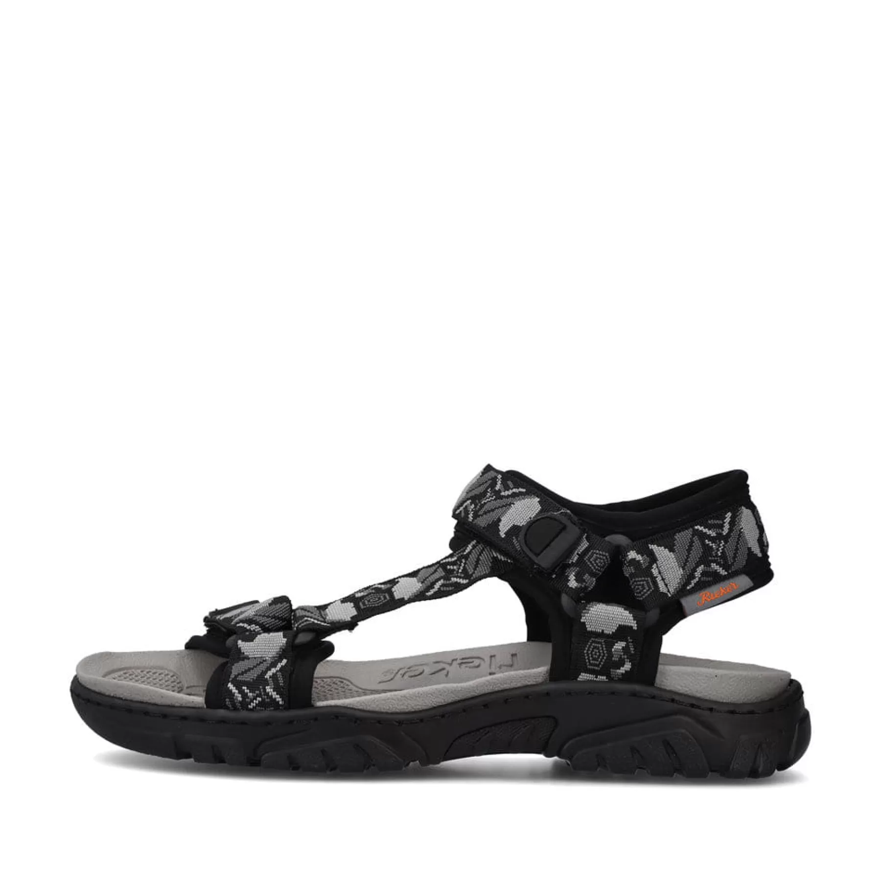 Fashion Meskie Sandaly Trekkingowe , Asfaltowo-Czarno-Szare Meskie Sandaly