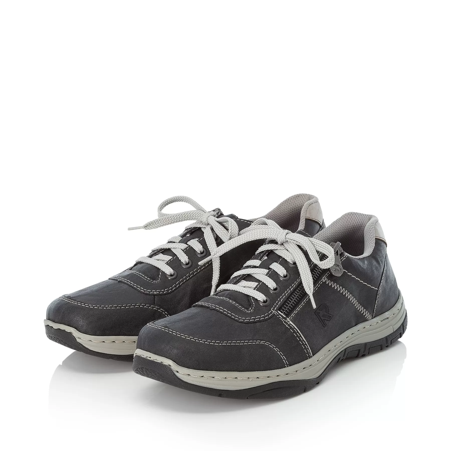 Clearance Meskie Sznurowane Buty Stalowo-Szaro-Biale Meskie Niskie Buty I Kapcie