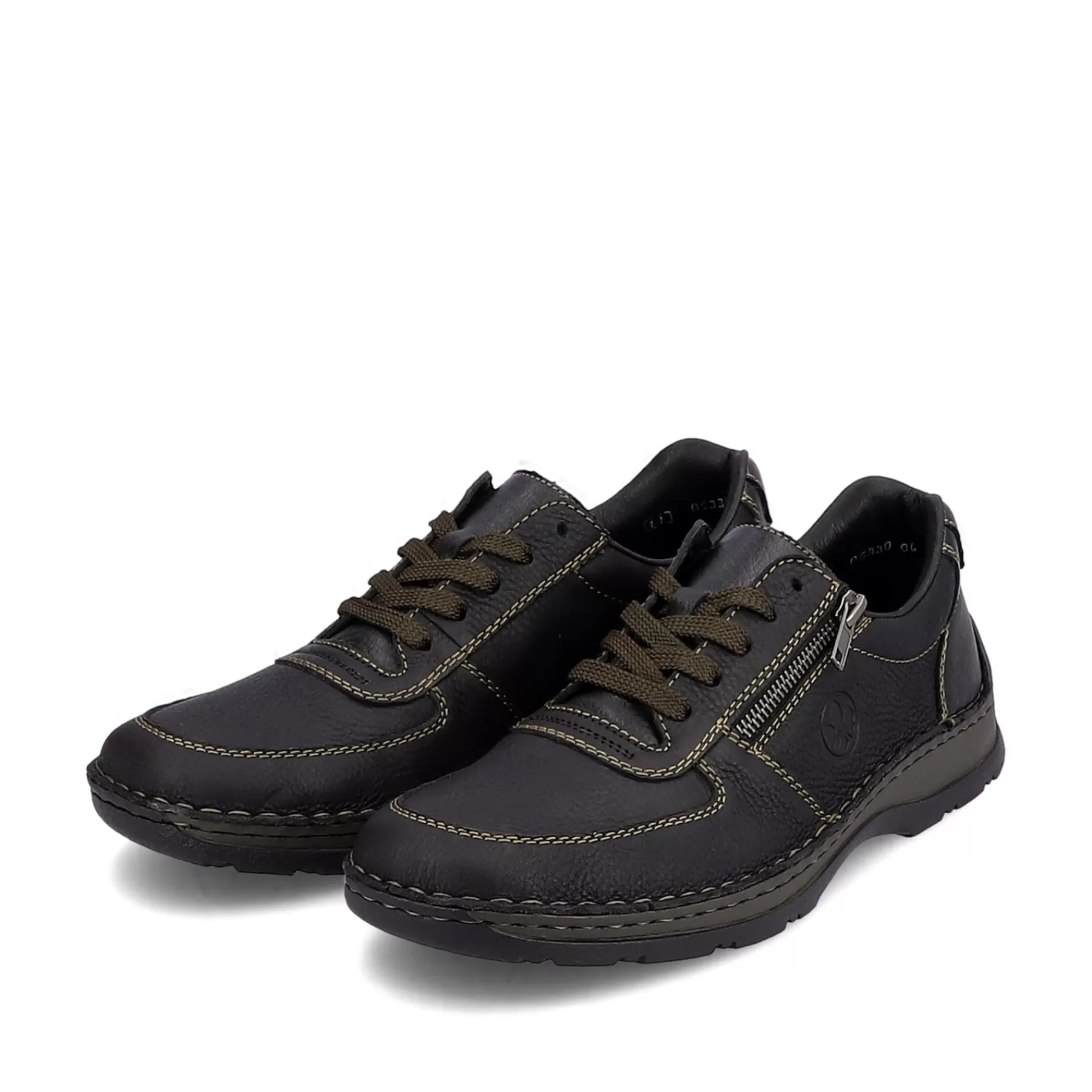 Best Meskie Sznurowane Buty W Kolorze Asfaltowo-Czarnym Meskie Niskie Buty I Kapcie