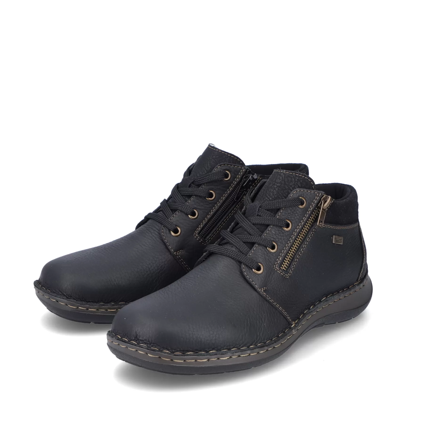 Best Meskie Sznurowane Buty W Kolorze Asfaltowo-Czarnym Meskie Niskie Buty I Kapcie
