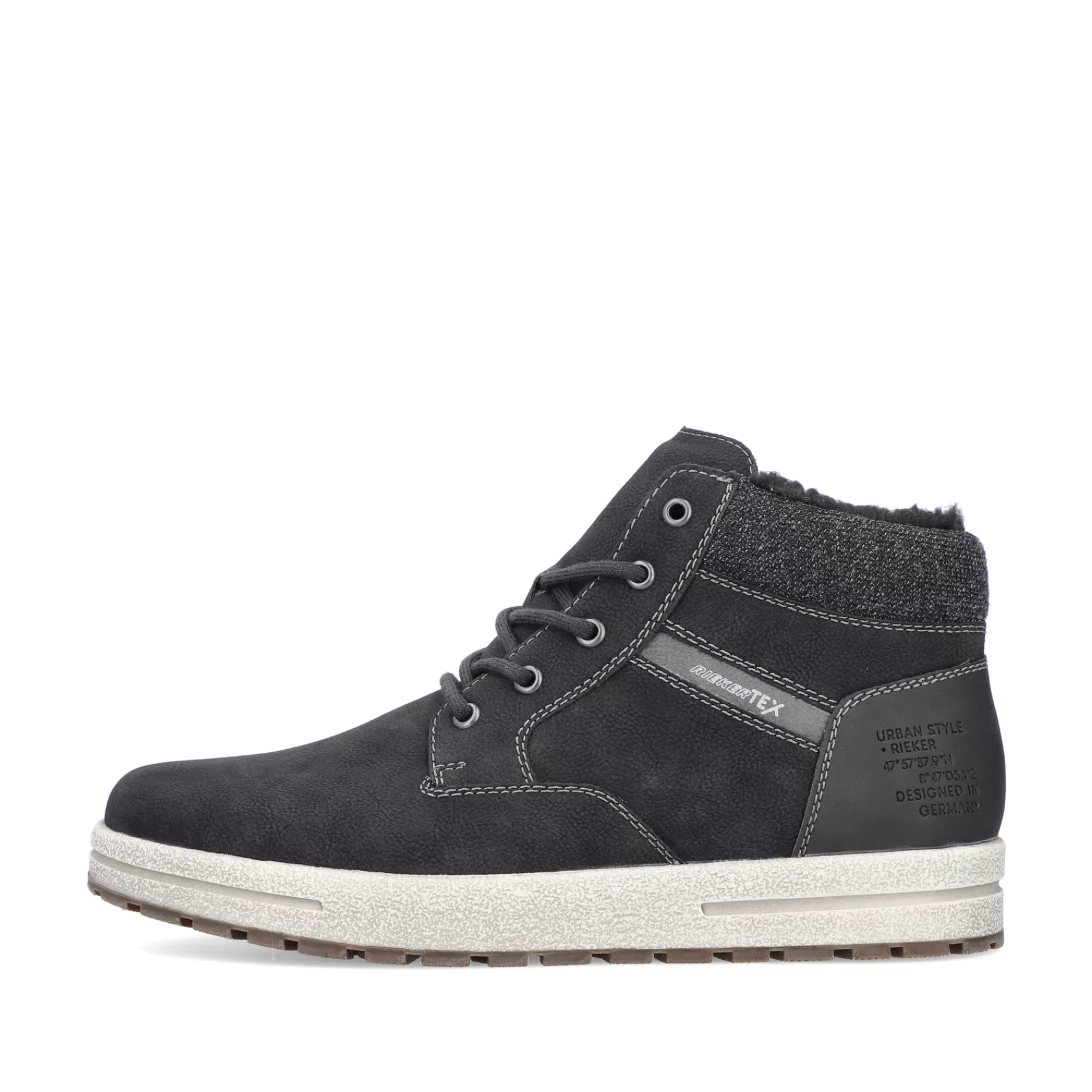 Store Meskie Sznurowane Buty W Kolorze Asfaltowo-Czarnym Meskie Niskie Buty I Kapcie