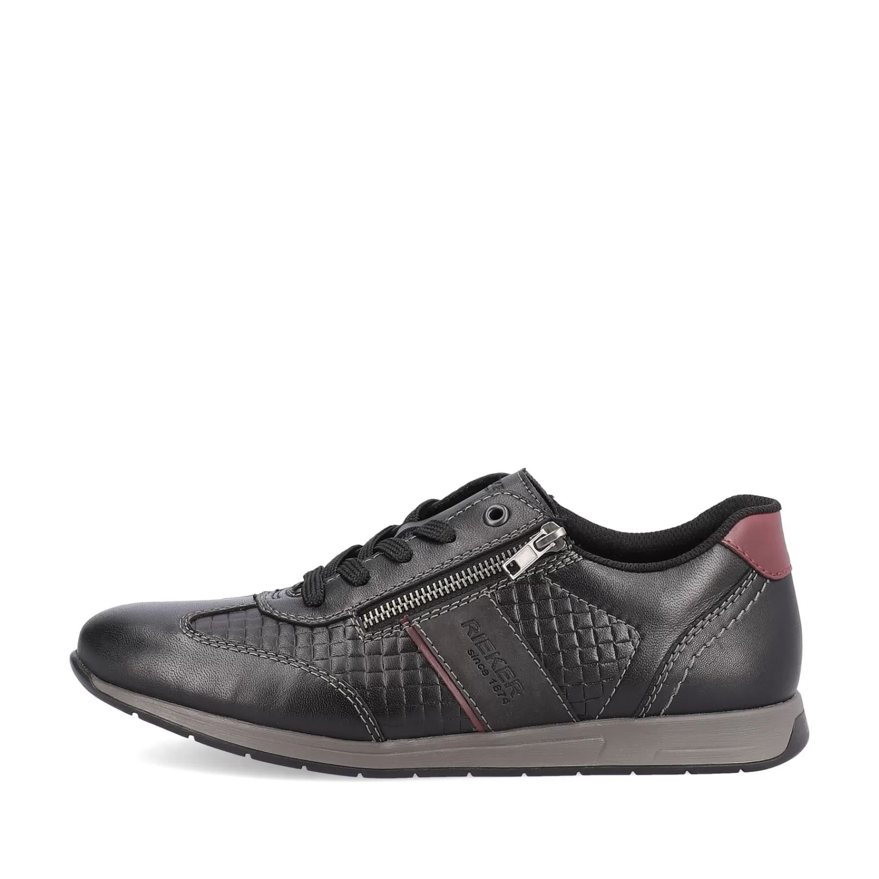 Shop Meskie Sznurowane Buty W Kolorze Asfaltowo-Czarnym Meskie Niskie Buty I Kapcie