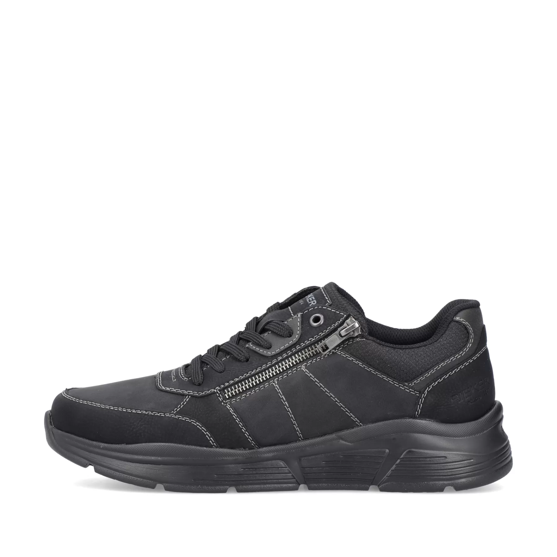 Sale Meskie Sznurowane Buty W Kolorze Asfaltowo-Czarnym Meskie Niskie Buty I Kapcie