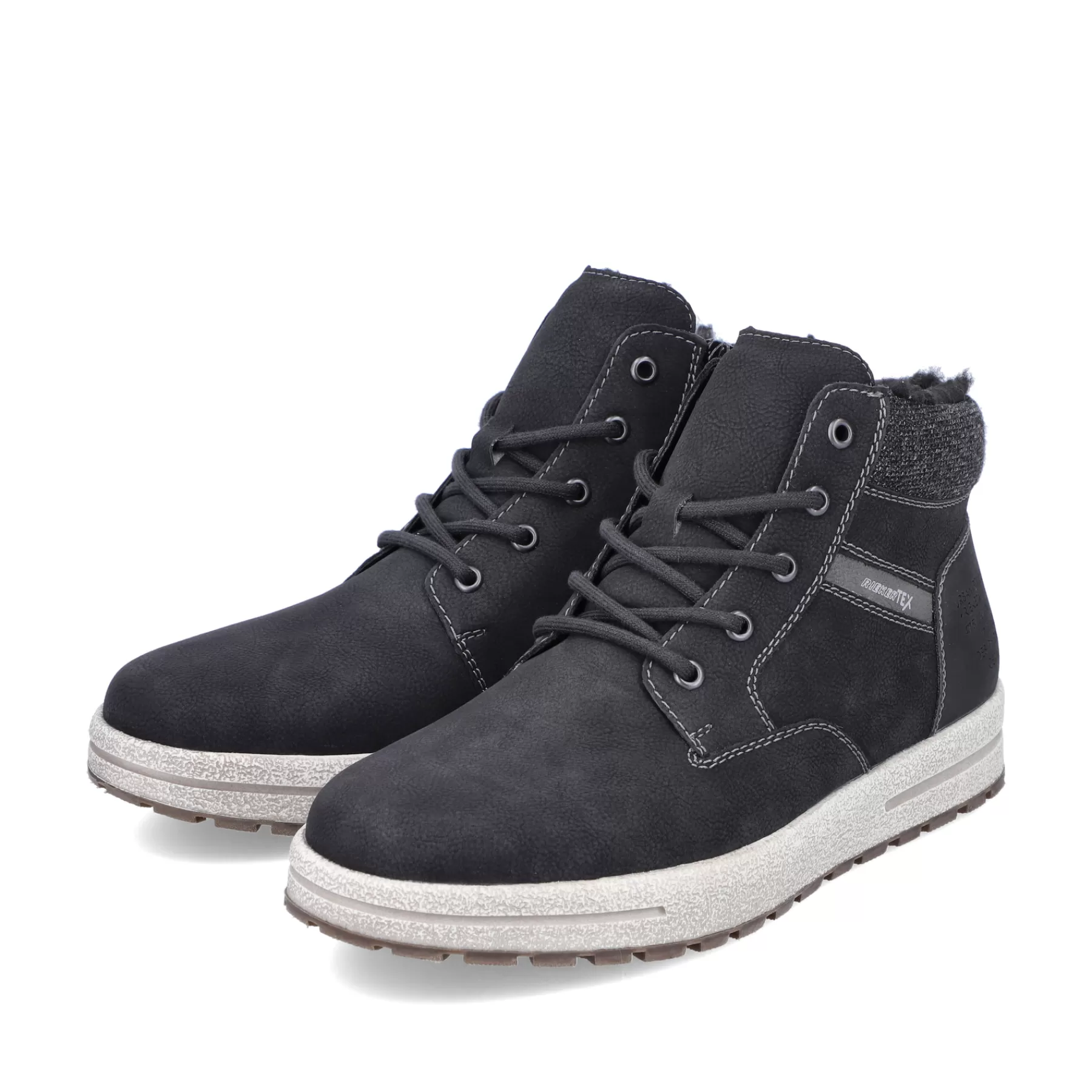 Store Meskie Sznurowane Buty W Kolorze Asfaltowo-Czarnym Meskie Niskie Buty I Kapcie