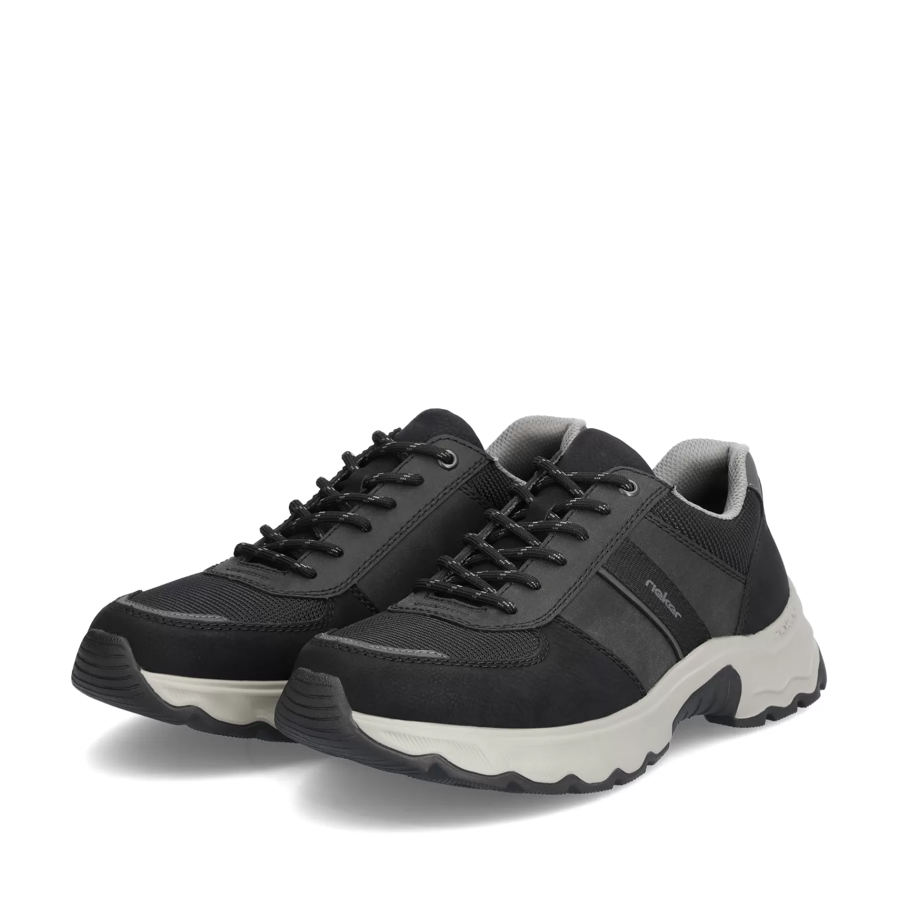 Best Meskie Sznurowane Buty W Kolorze Asfaltowo-Czarnym Meskie Niskie Buty I Kapcie