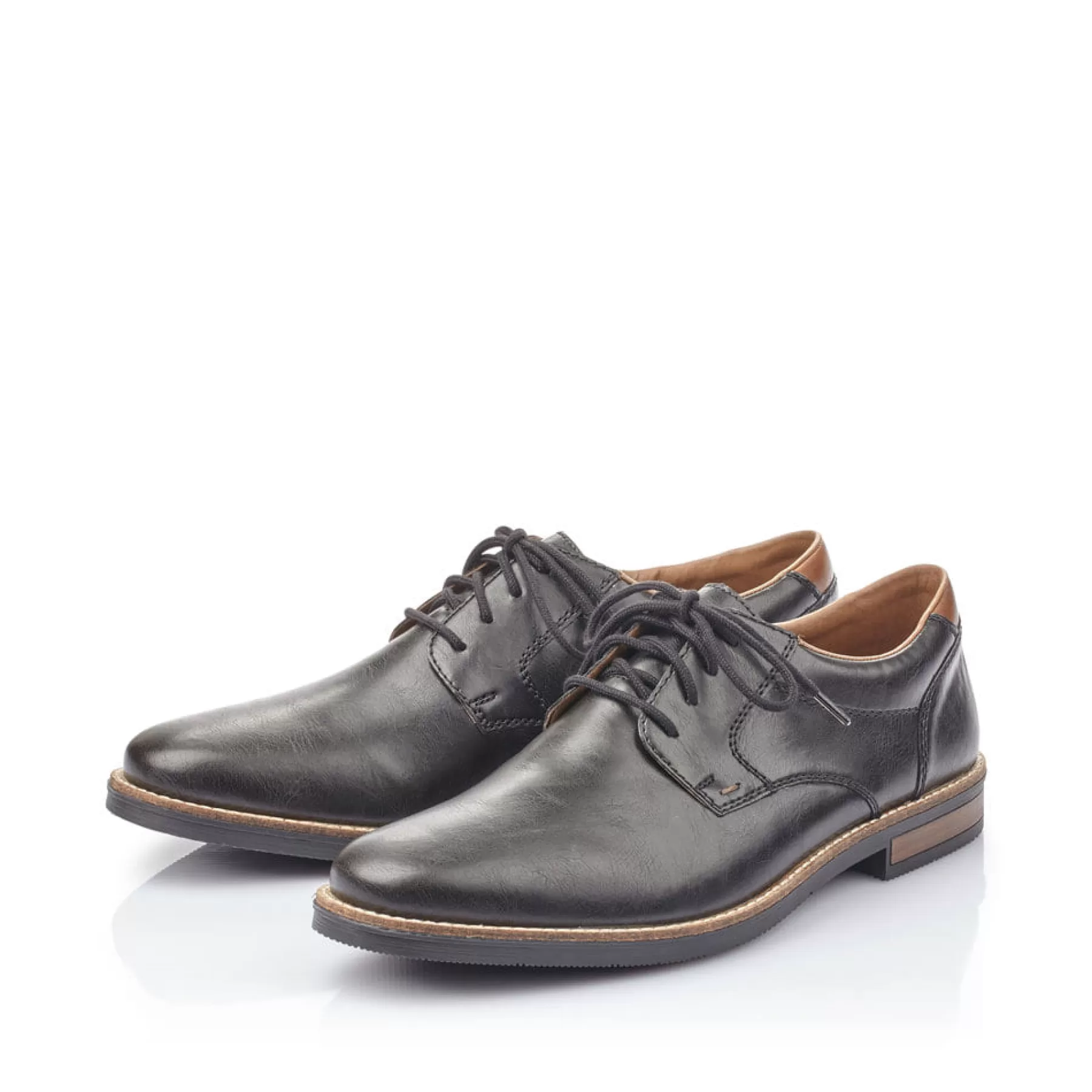 Outlet Meskie Sznurowane Buty W Kolorze Czarnym, Blyszczacym Meskie Buty Biznesowe