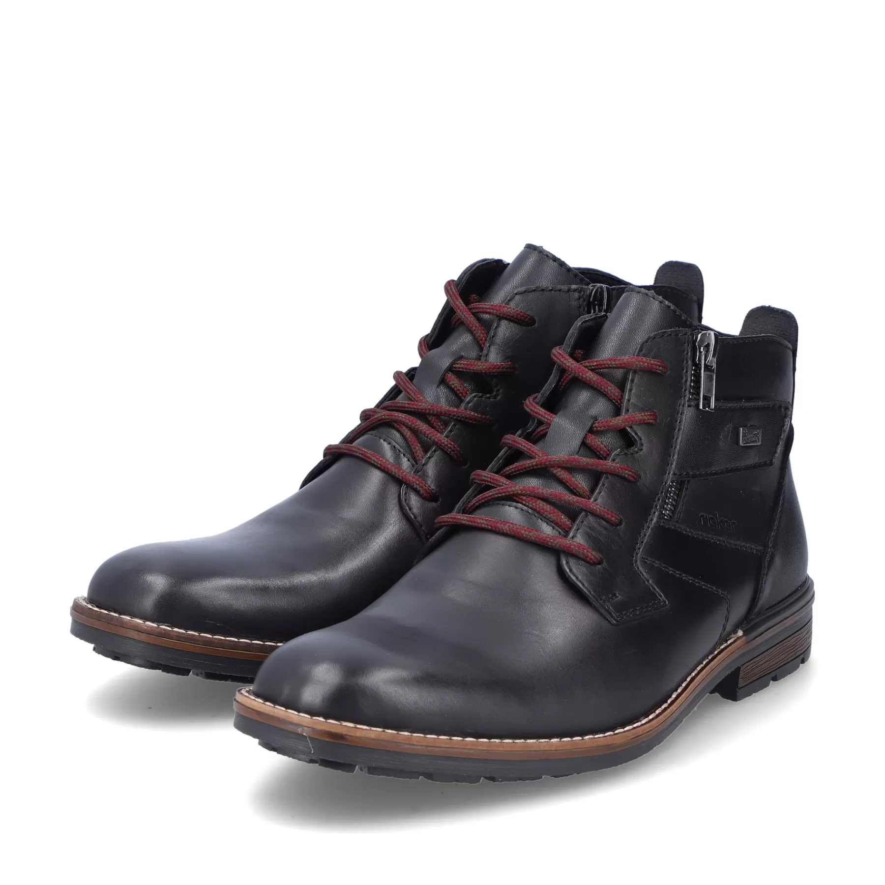 Outlet Meskie Sznurowane Buty W Kolorze Czarnym, Blyszczacym Meskie Buty