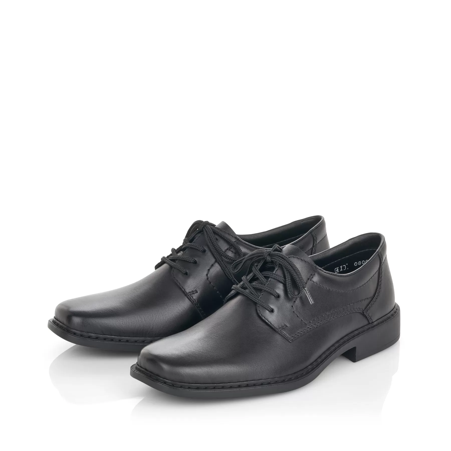 Store Meskie Sznurowane Buty W Kolorze Kruczoczarnym Meskie Niskie Buty I Kapcie