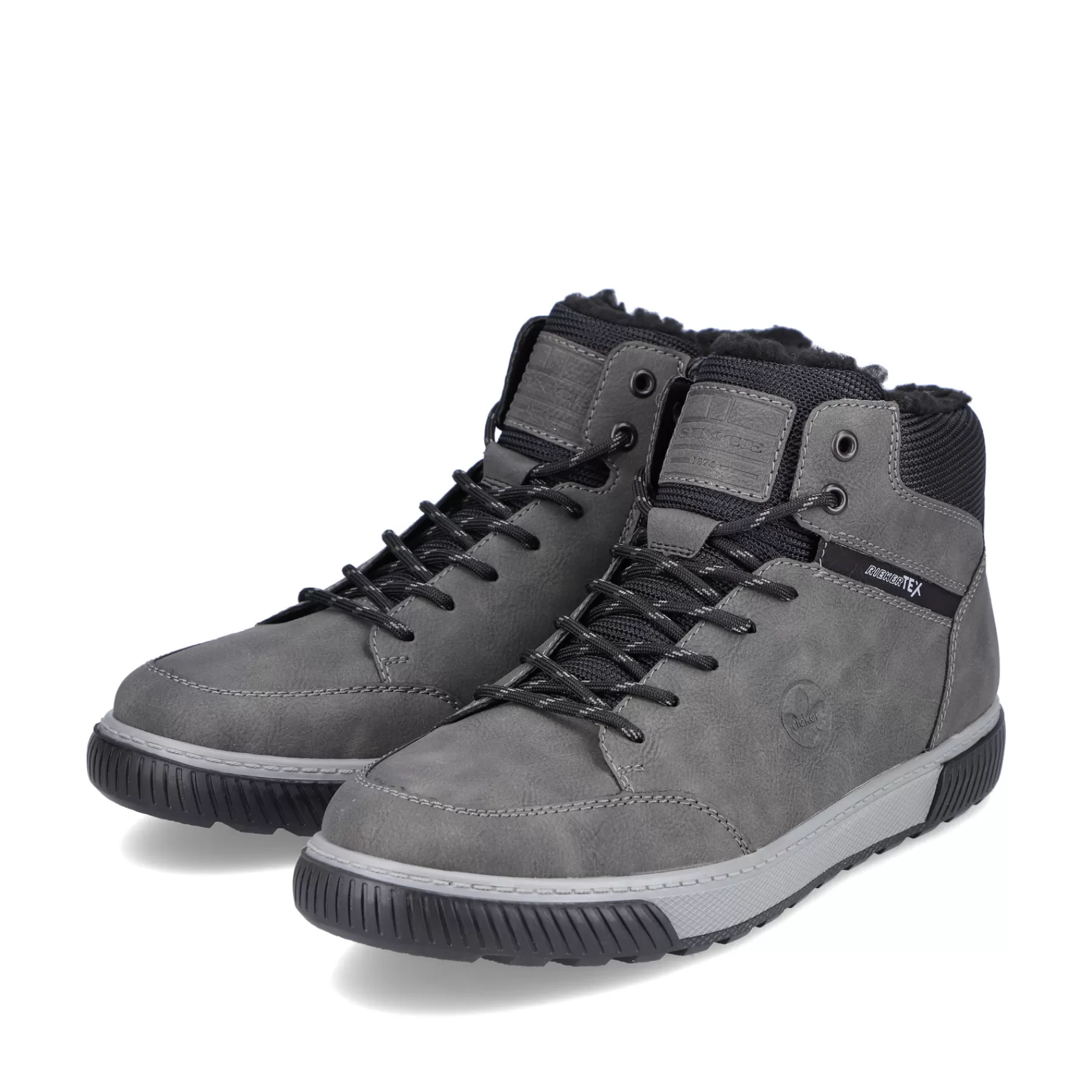 Fashion Meskie Sznurowane Buty W Kolorze Stalowoszarym Meskie Buty