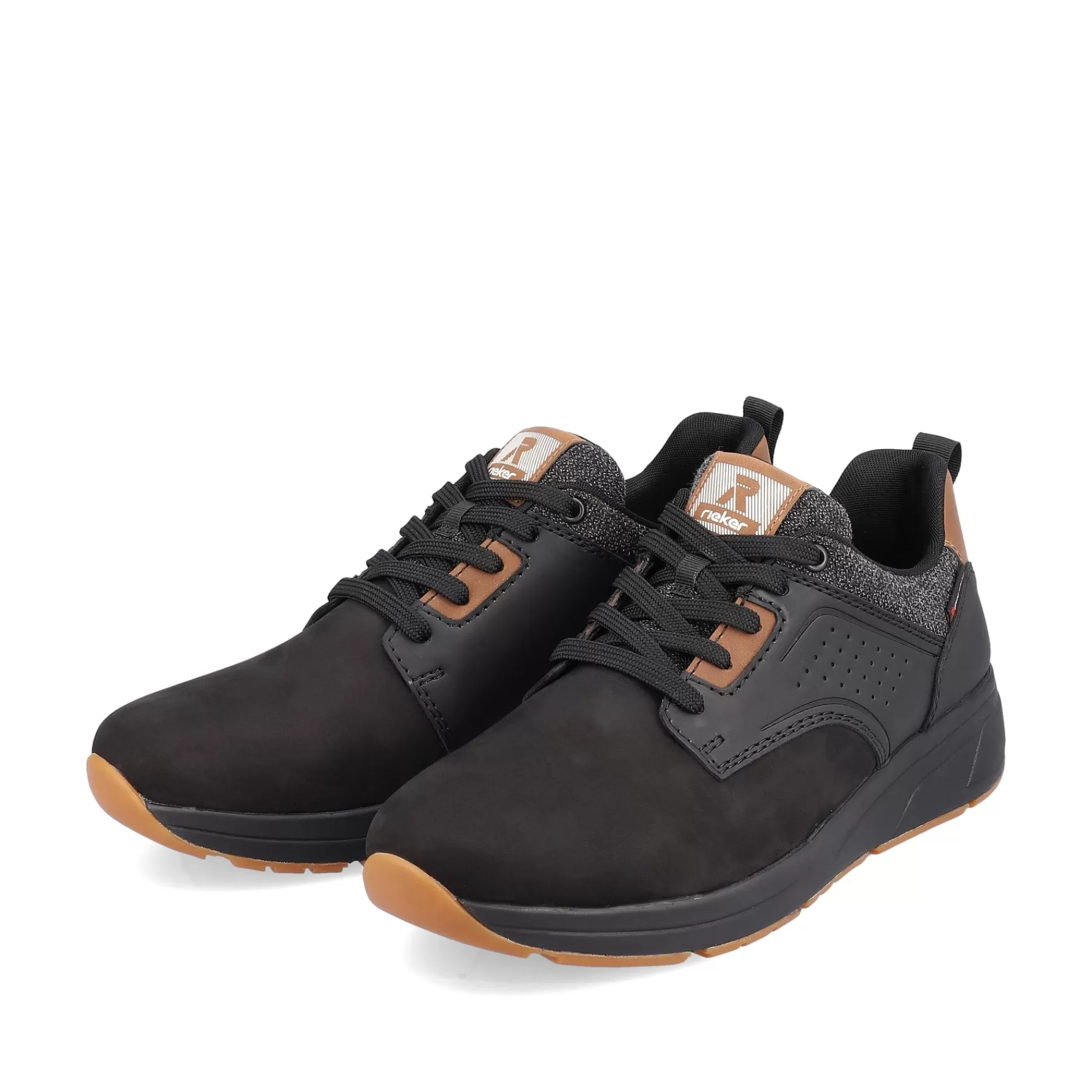 Best Sale Meskie Tenisowki Niskie, Ciemno-Czarne, Drewniano-Brazowe Meskie Trampki