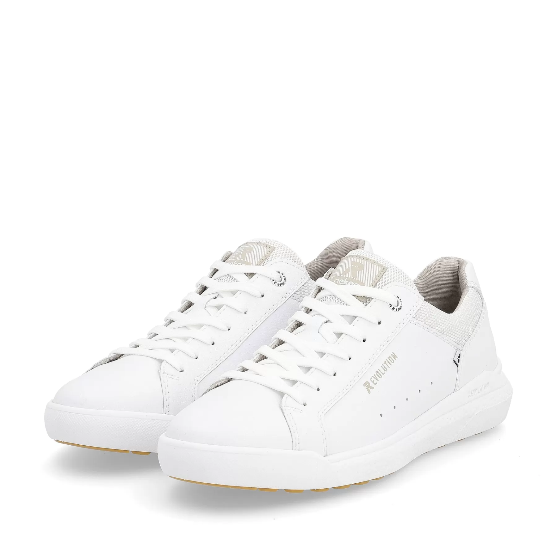 Hot Meskie Tenisowki Niskie, Perlowo-Biale Meskie Trampki