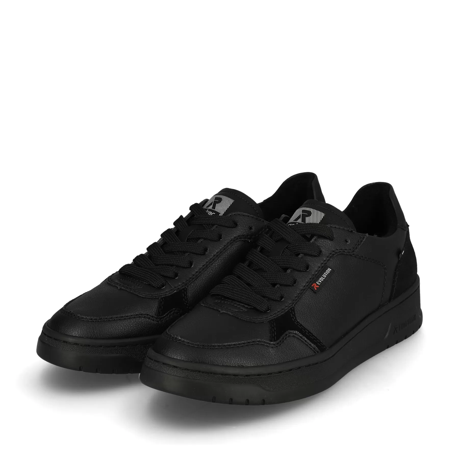 Hot Meskie Tenisowki , Niskie, W Kolorze Glebokiej Czerni Meskie Trampki