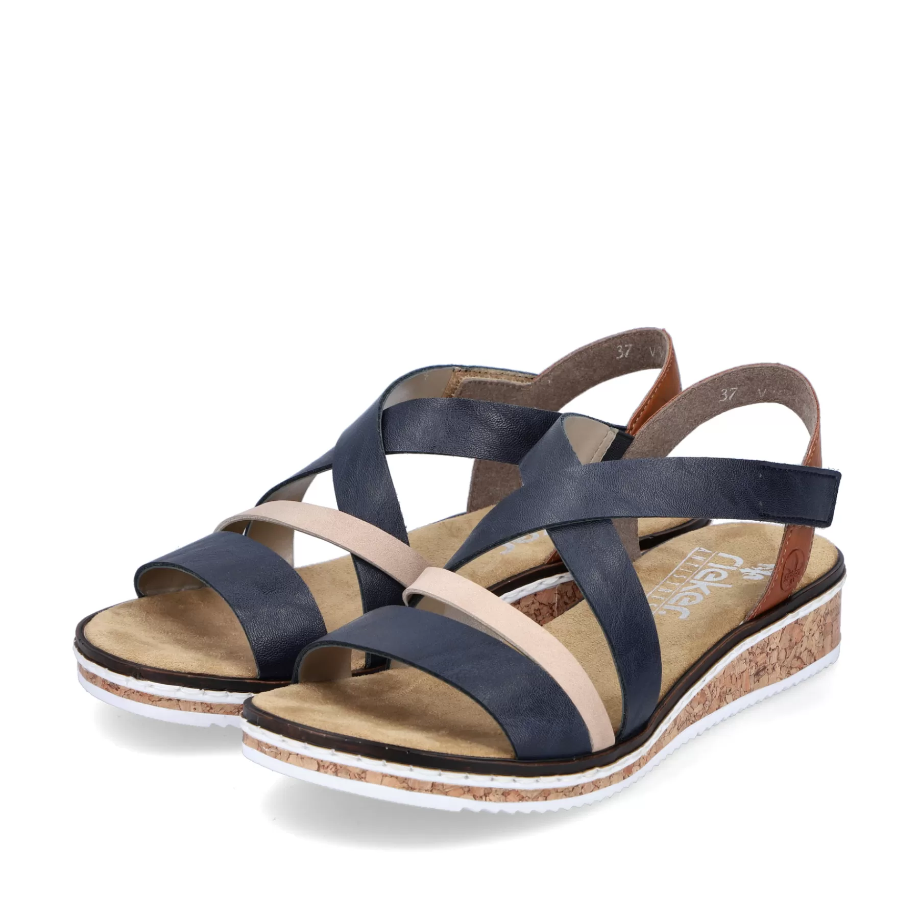 Shop Sandaly Damskie Na Koturnie W Kolorze Granatowym Damski Buty Z Obcasami