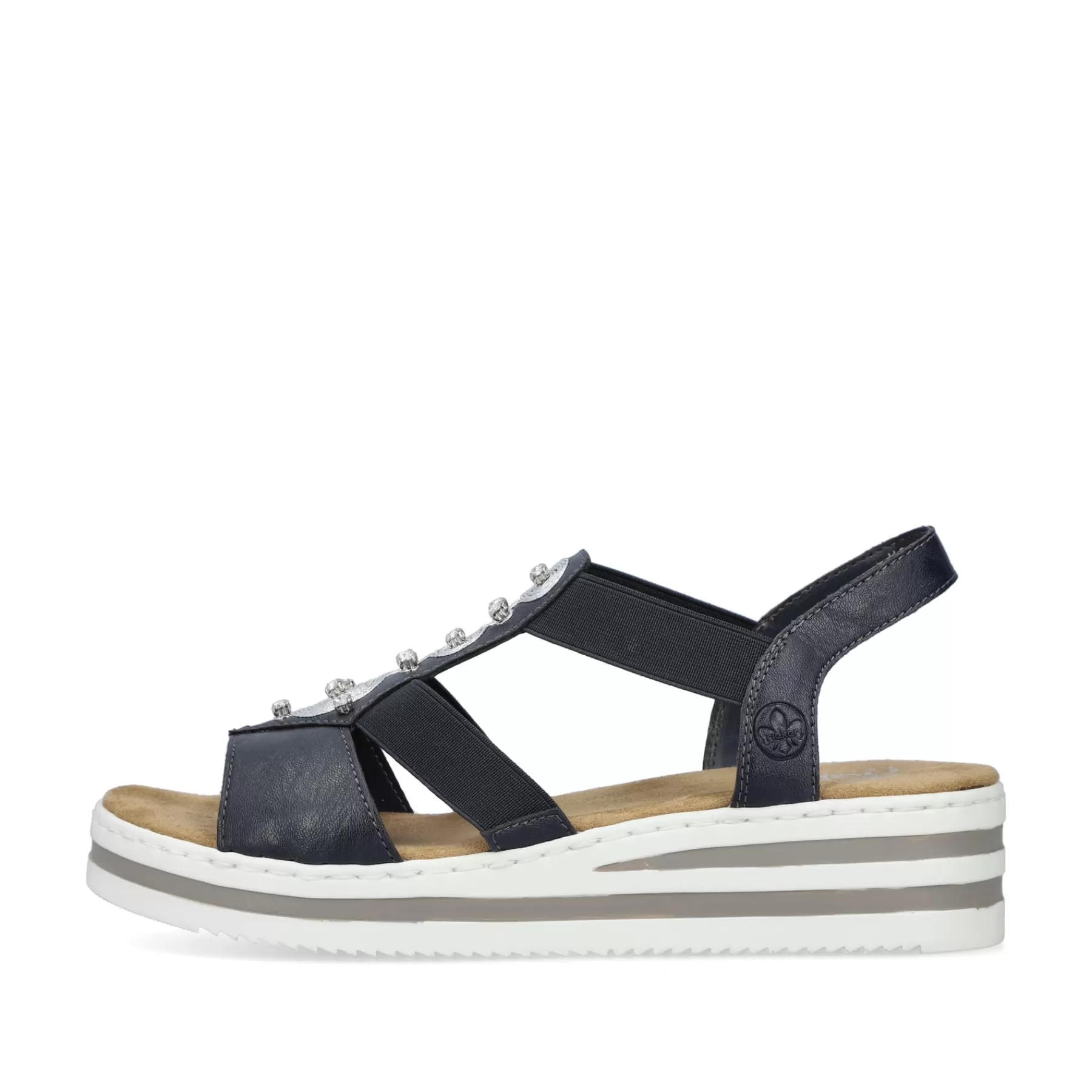 Best Sale Sandaly Damskie Na Koturnie W Kolorze Granatowym Damski Buty Z Obcasami