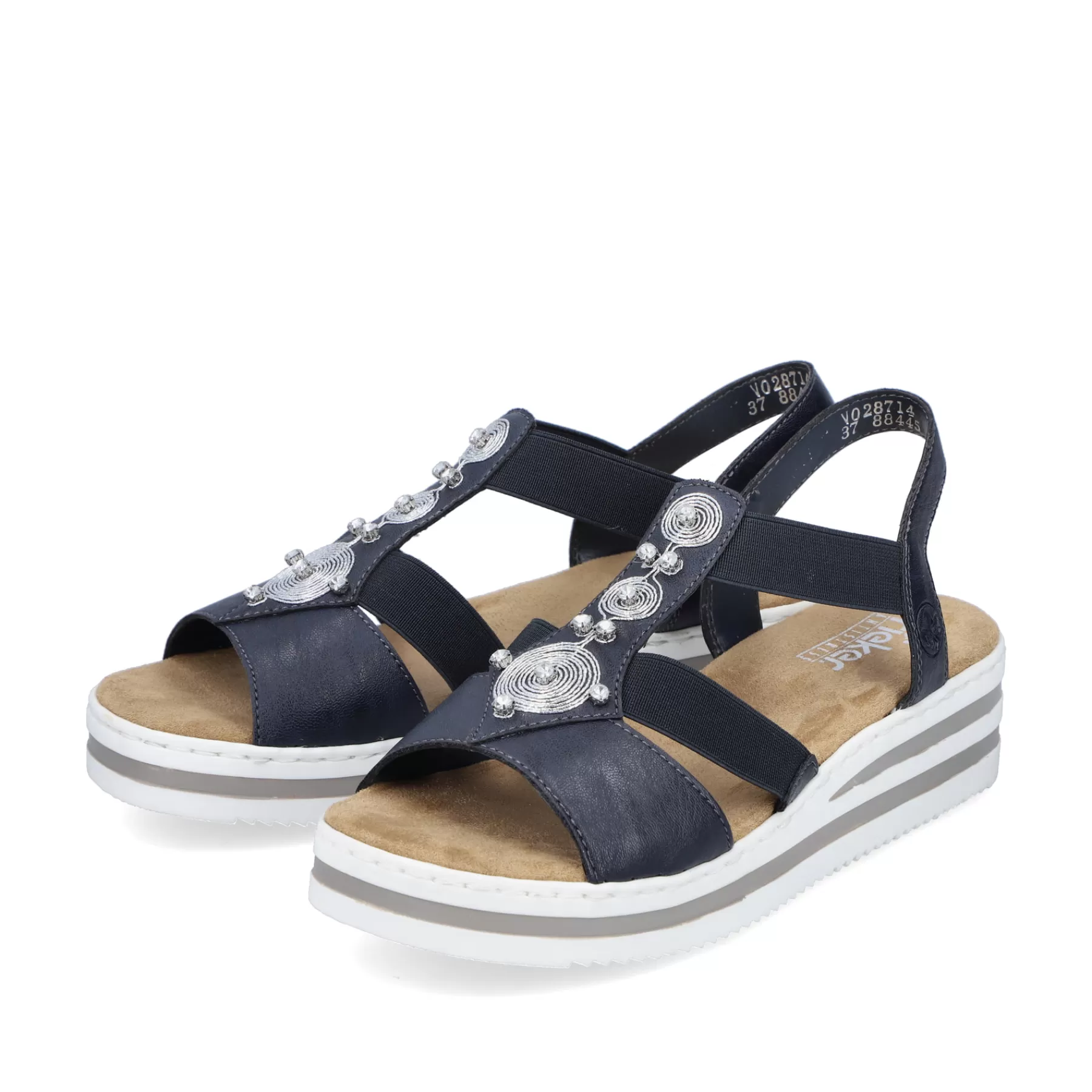 Best Sale Sandaly Damskie Na Koturnie W Kolorze Granatowym Damski Buty Z Obcasami
