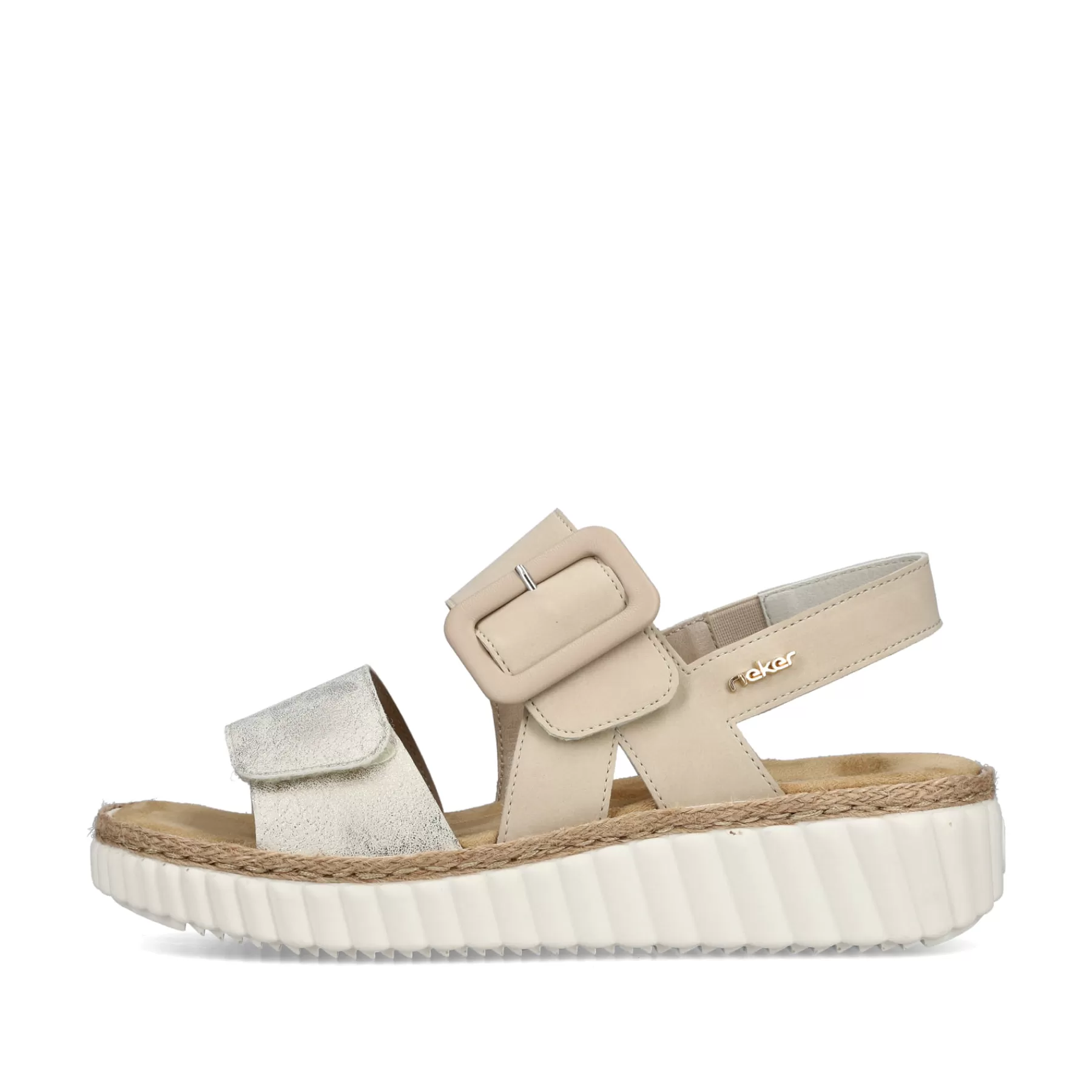 Cheap Sandaly Damskie Na Koturnie W Kolorze Jasnobezowym Damski Sandaly I Sandaly