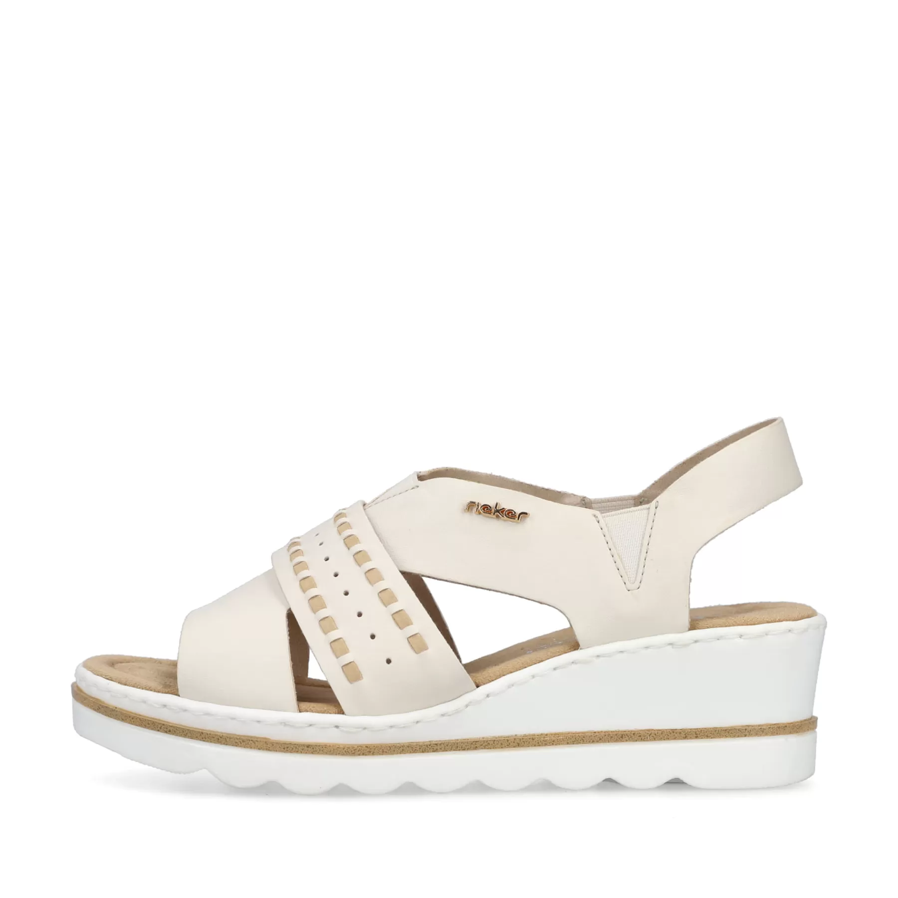 Cheap Sandaly Damskie Na Koturnie W Kolorze Jasnobezowym Damski Buty Z Obcasami