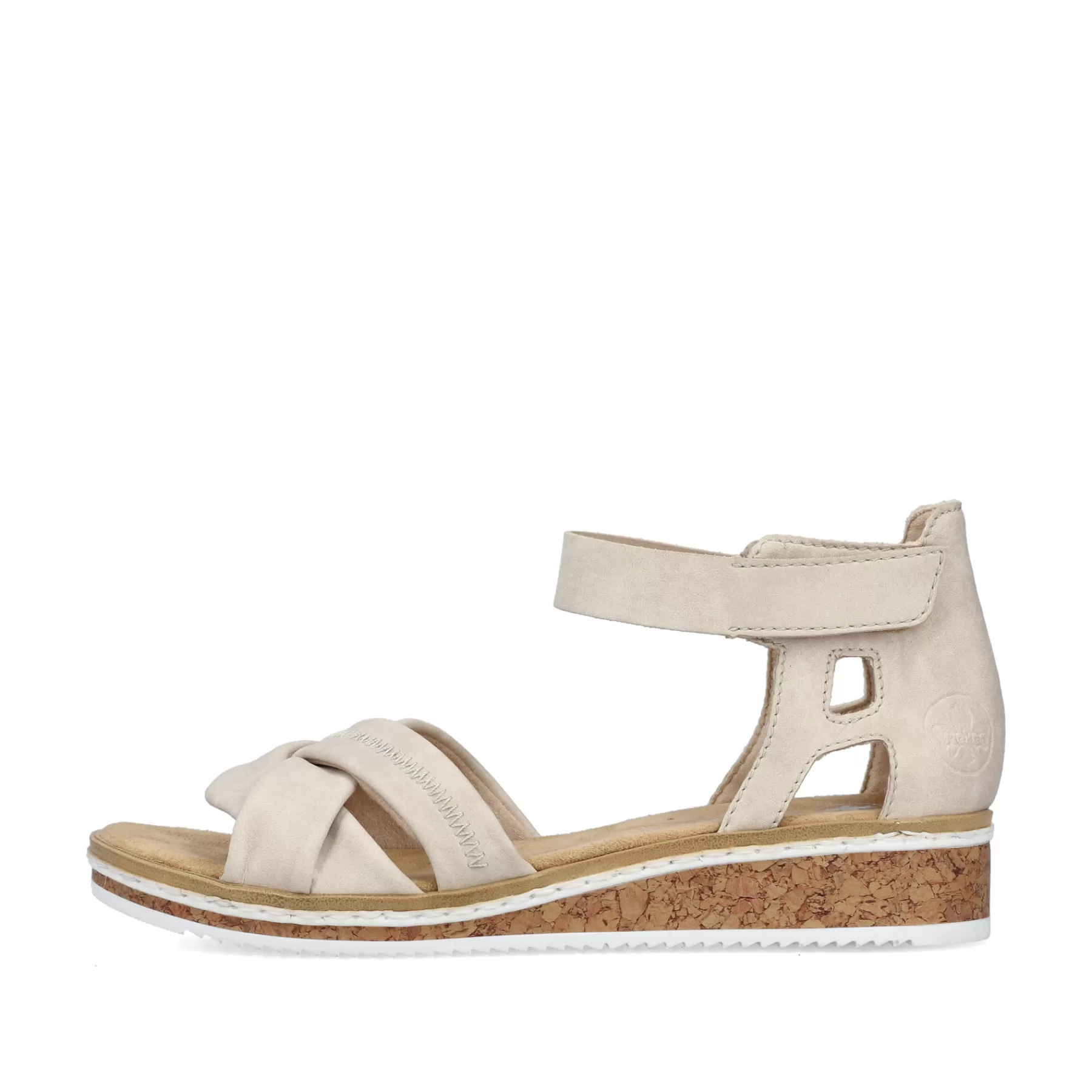 Store Sandaly Damskie Na Koturnie W Kolorze Jasnobezowym Damski Buty Z Obcasami