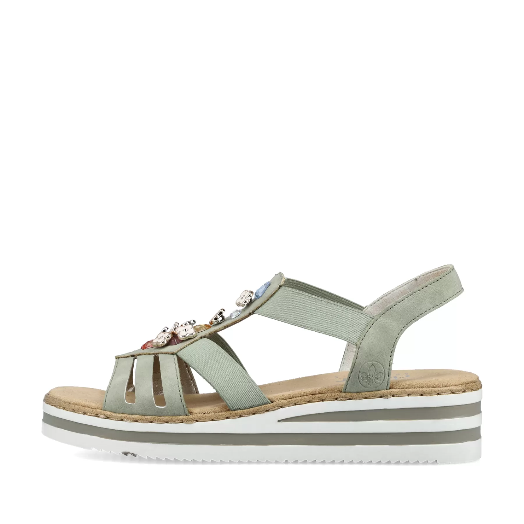 Clearance Sandaly Damskie Na Koturnie W Kolorze Mietowo-Zielonym Meskie Buty Na Lato