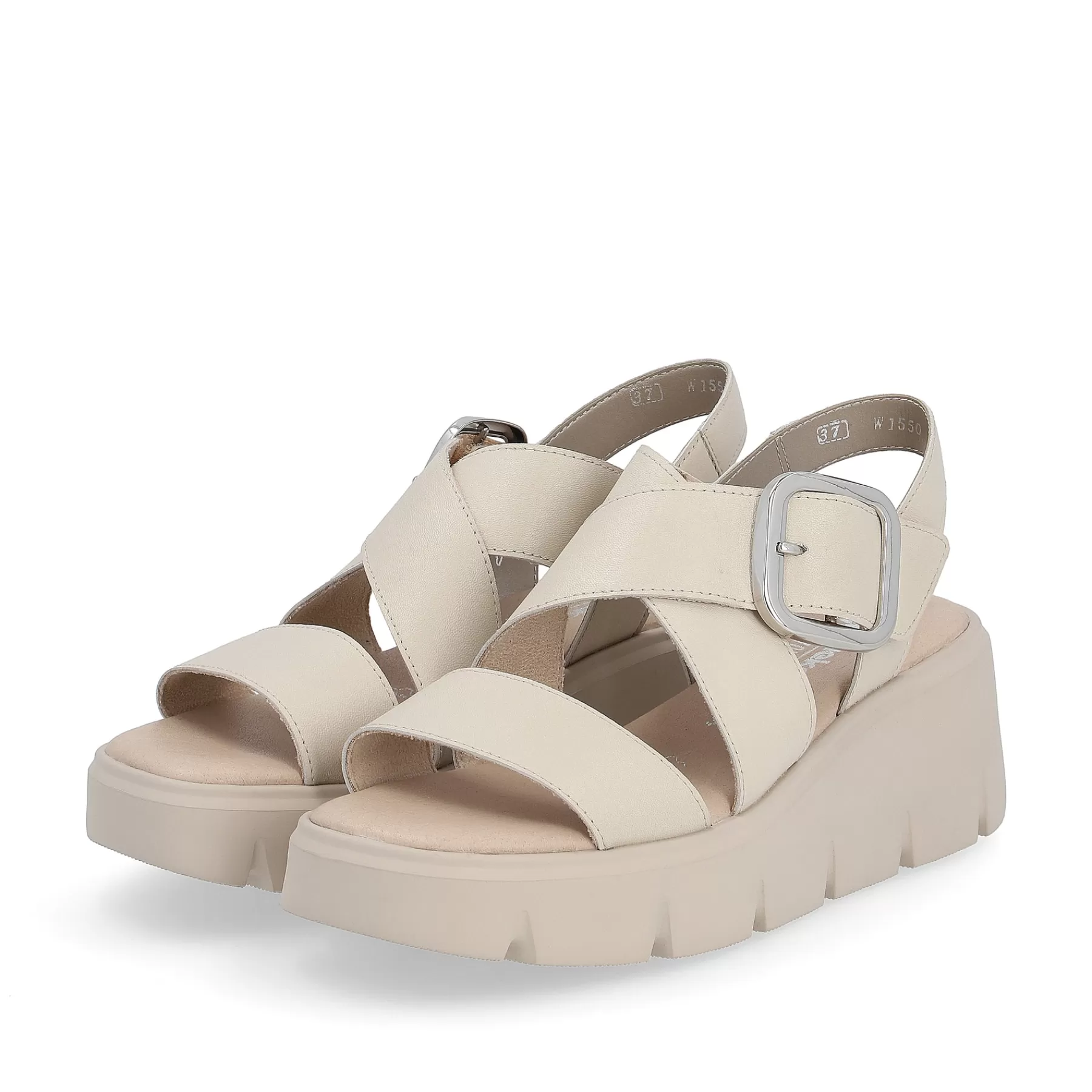 Hot Sandaly Damskie Na Koturnie W Kolorze Piaskowo-Bezowym Damski Buty Z Obcasami