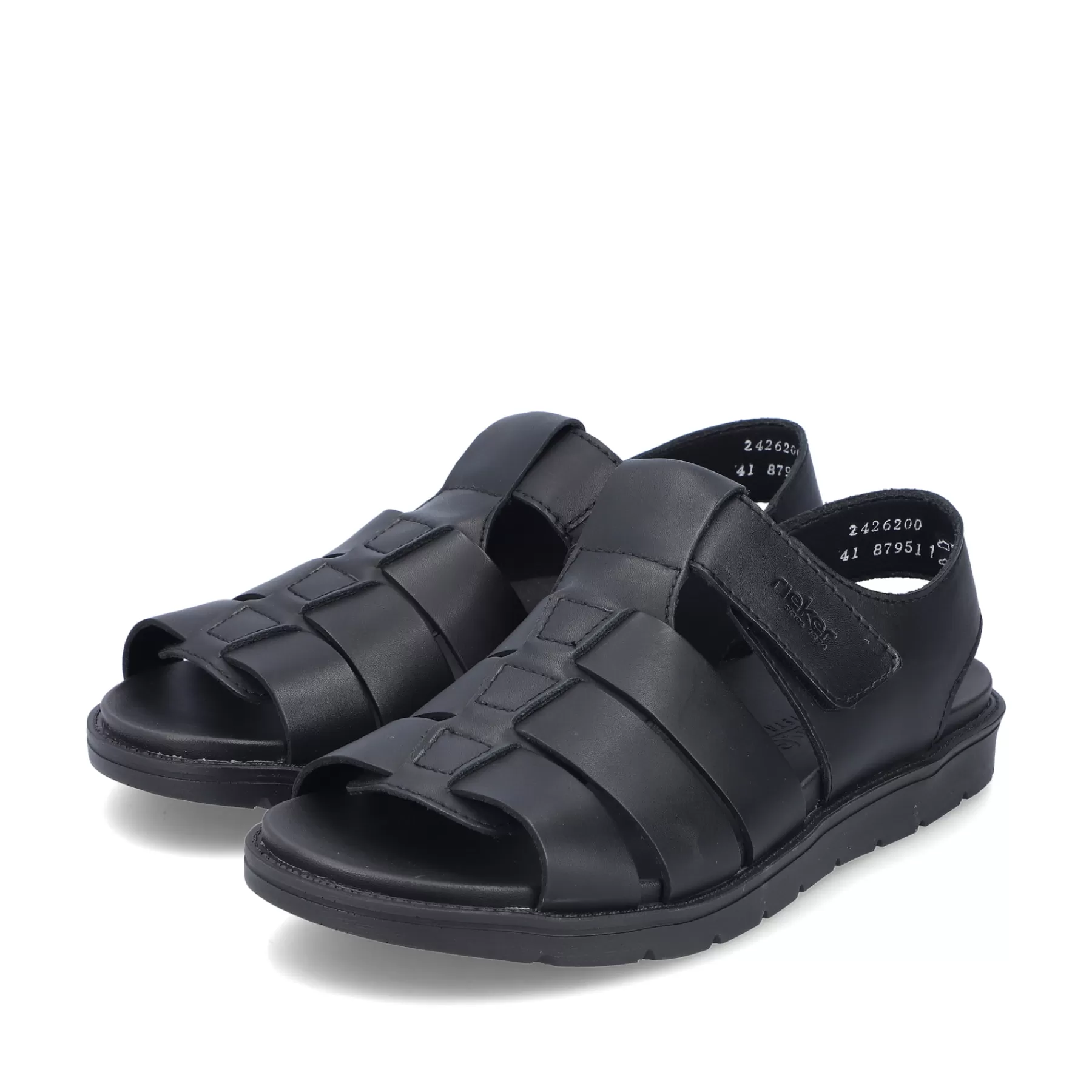 Cheap Sandaly Meskie W Kolorze Ciemnej Czerni Meskie Sandaly