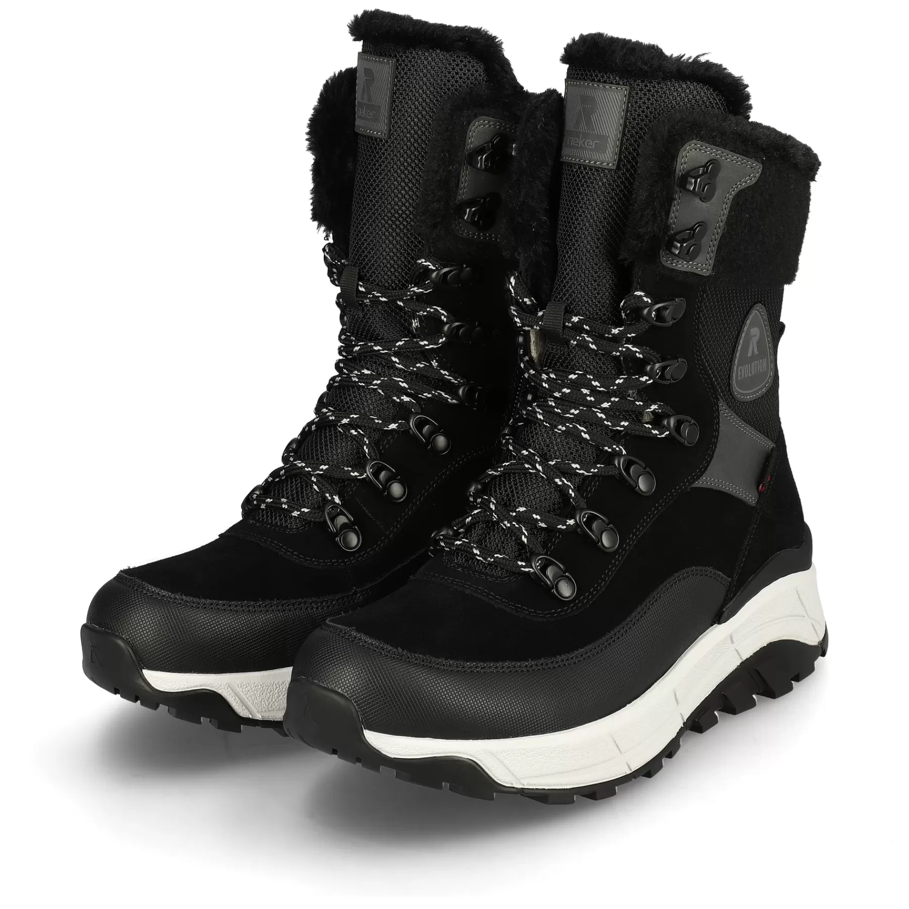 Fashion Sznurowane Botki Damskie Steel Black Damski Botki I Botki