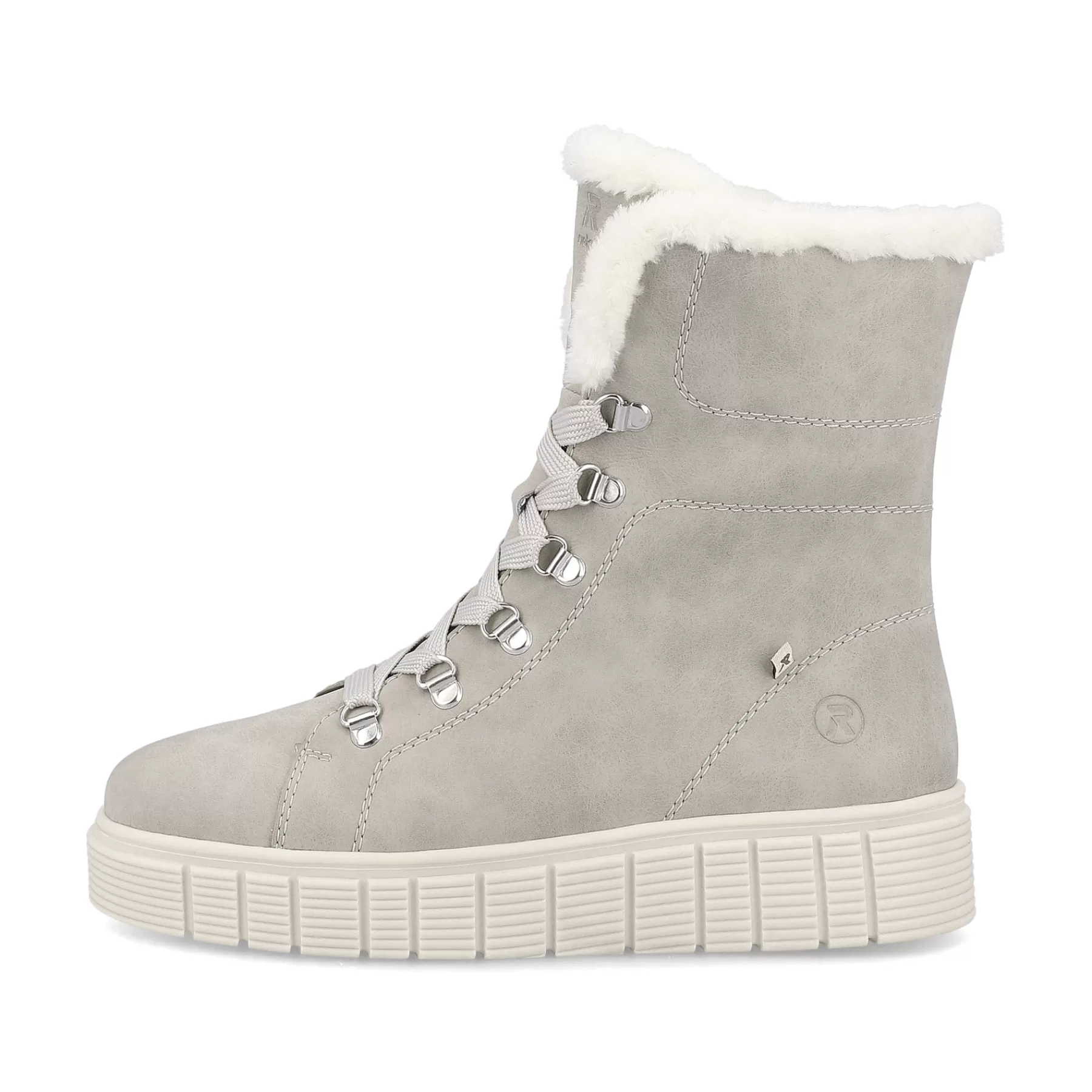 Outlet Sznurowane Buty Damskie Platinum Grey Damski Botki I Botki