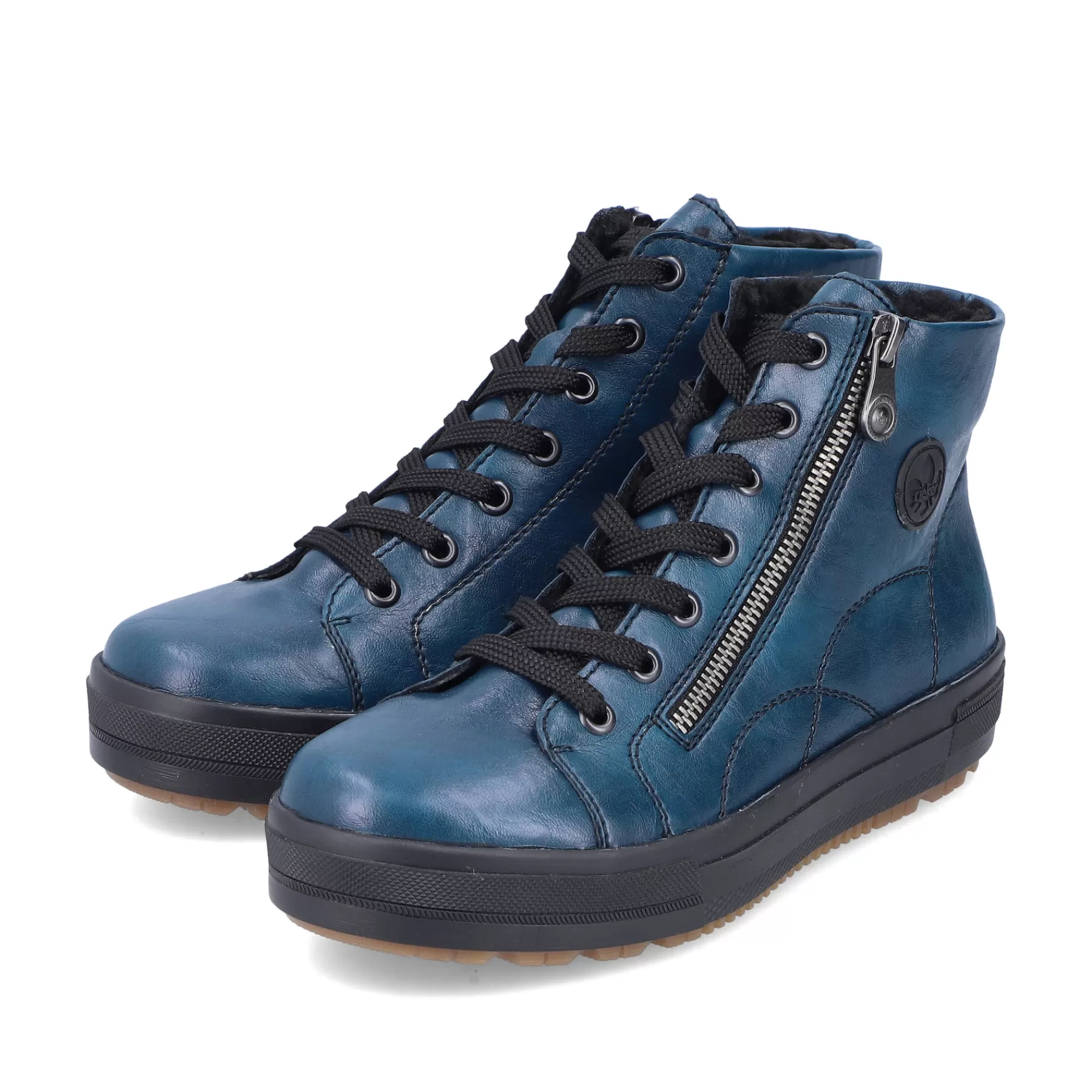 Cheap Sznurowane Buty Damskie W Kolorze Benzyny-Czarne Damski Botki I Botki