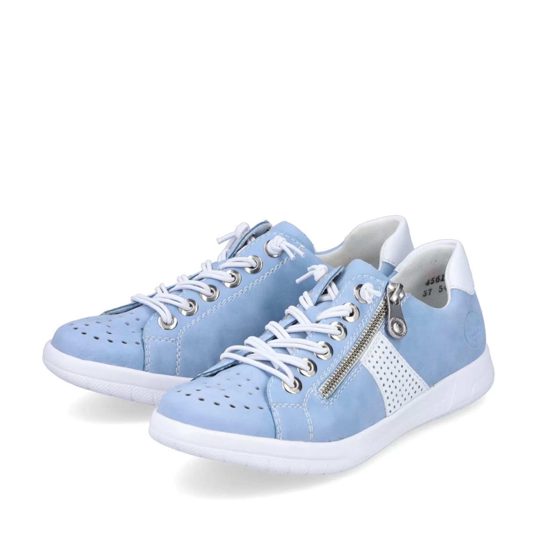 Store Sznurowane Buty Damskie W Kolorze Blekitno-Bialym Damski Niskie Buty I Kapcie