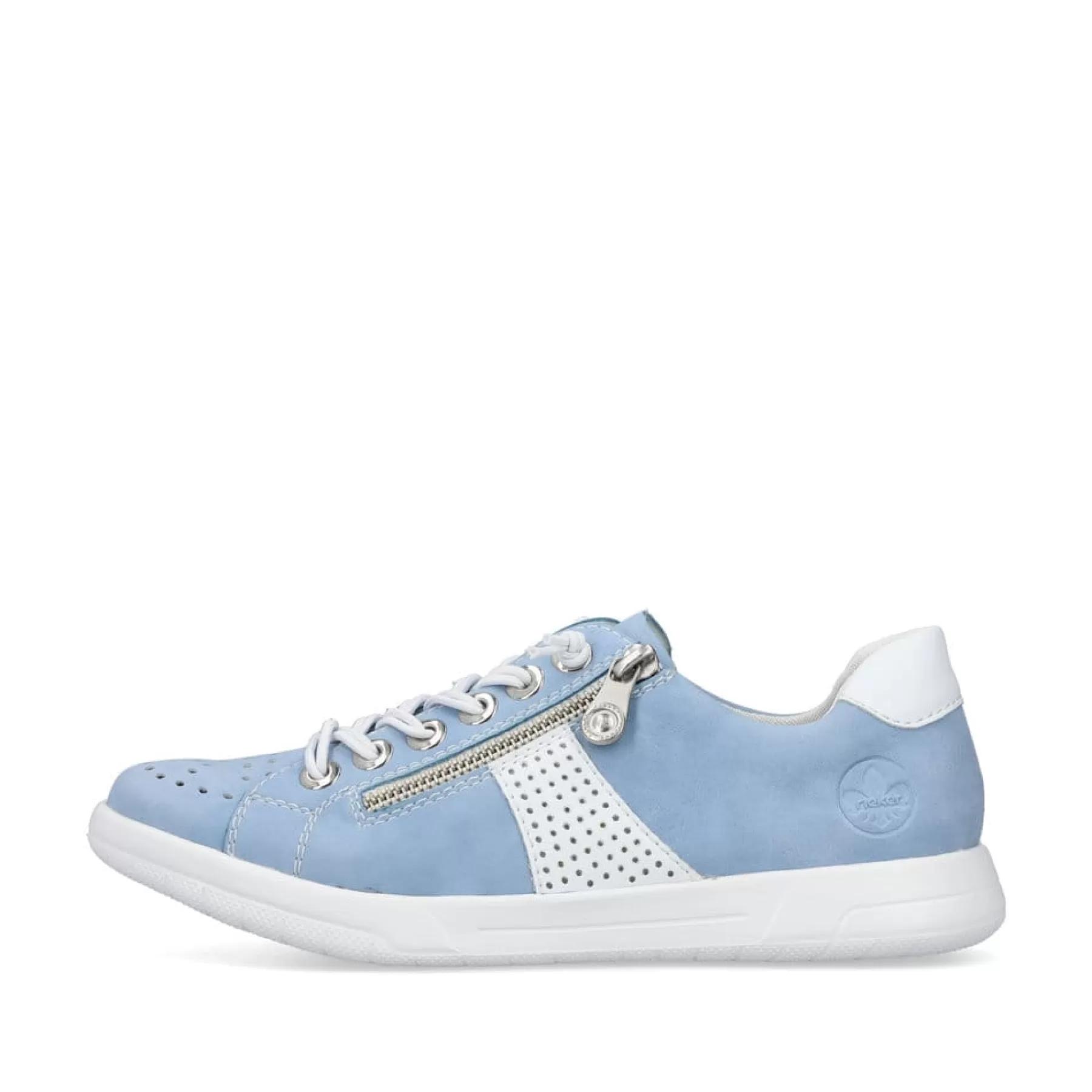 Store Sznurowane Buty Damskie W Kolorze Blekitno-Bialym Damski Niskie Buty I Kapcie