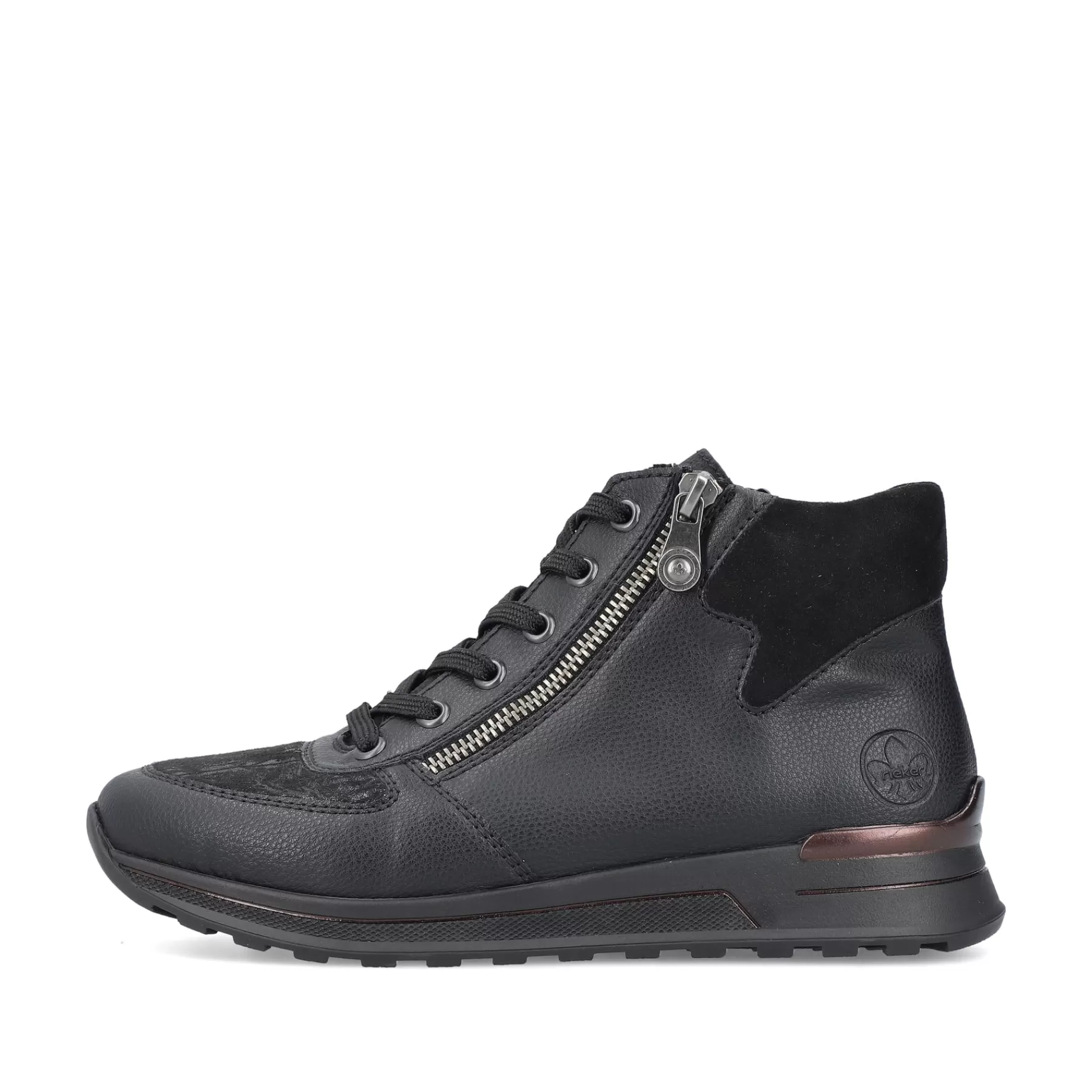Outlet Sznurowane Buty Damskie W Kolorze Glebokiej Czerni Damski Niskie Buty I Kapcie