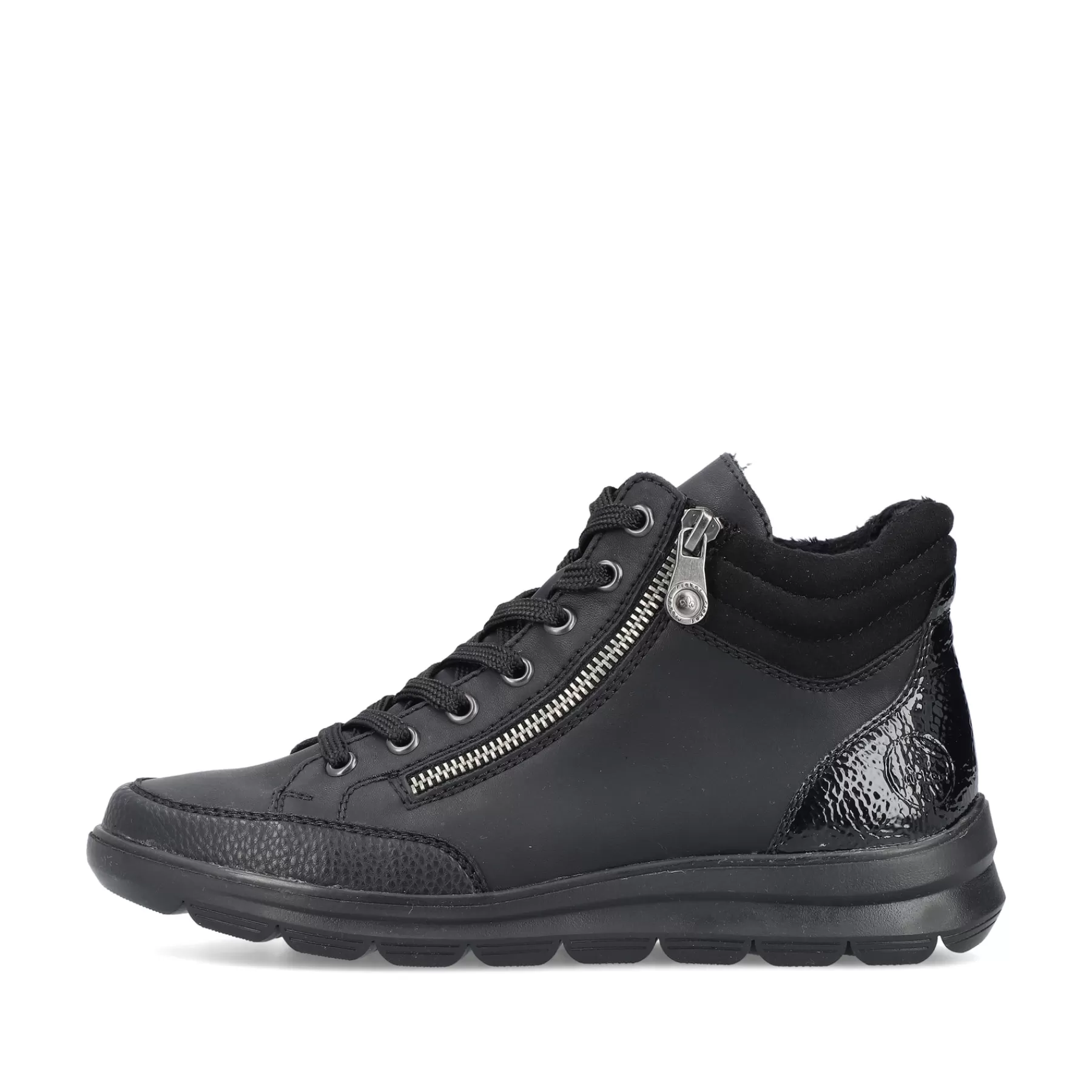 Fashion Sznurowane Buty Damskie W Kolorze Glebokiej Czerni Damski Niskie Buty I Kapcie