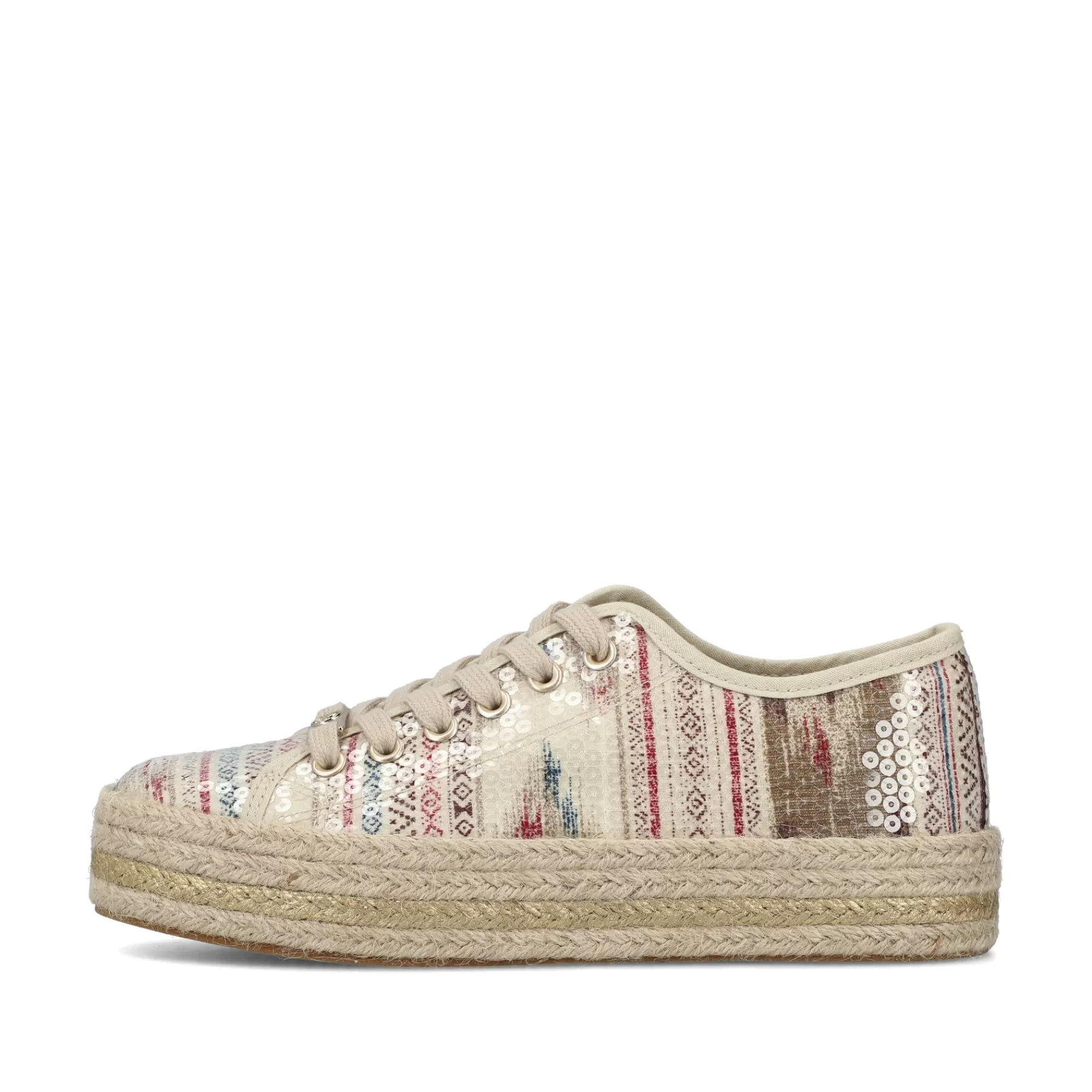 Outlet Sznurowane Buty Damskie W Kolorze Jasnego Bezu Damski Niskie Buty I Kapcie