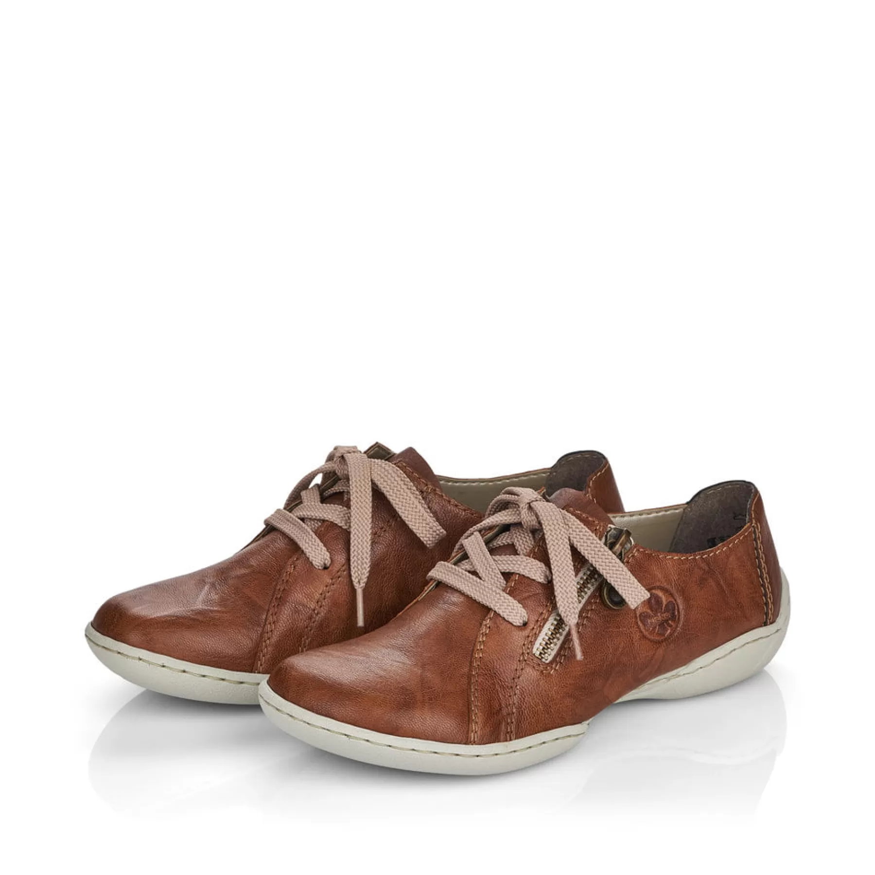 Cheap Sznurowane Buty Damskie W Kolorze Kasztanowo-Brazowym Damski Niskie Buty I Kapcie